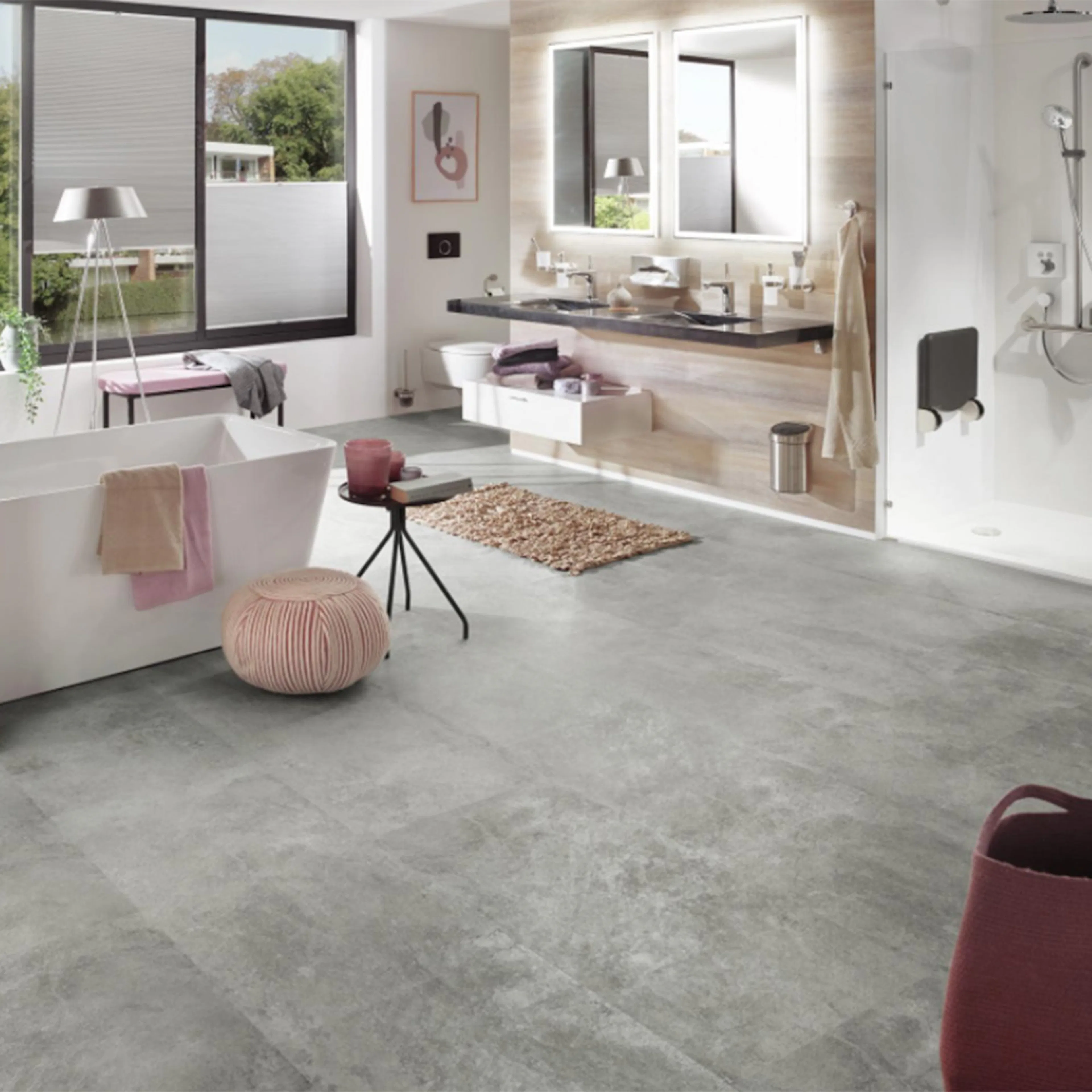 Vinylgolv Floorit Cement Dark Click