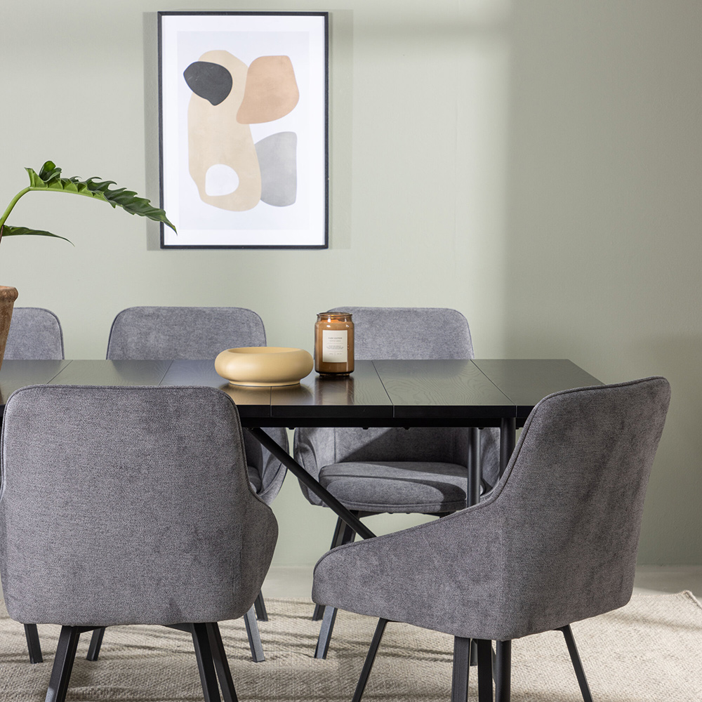 Spisegruppe Venture Home Astrid med 6 Rosie Stoler