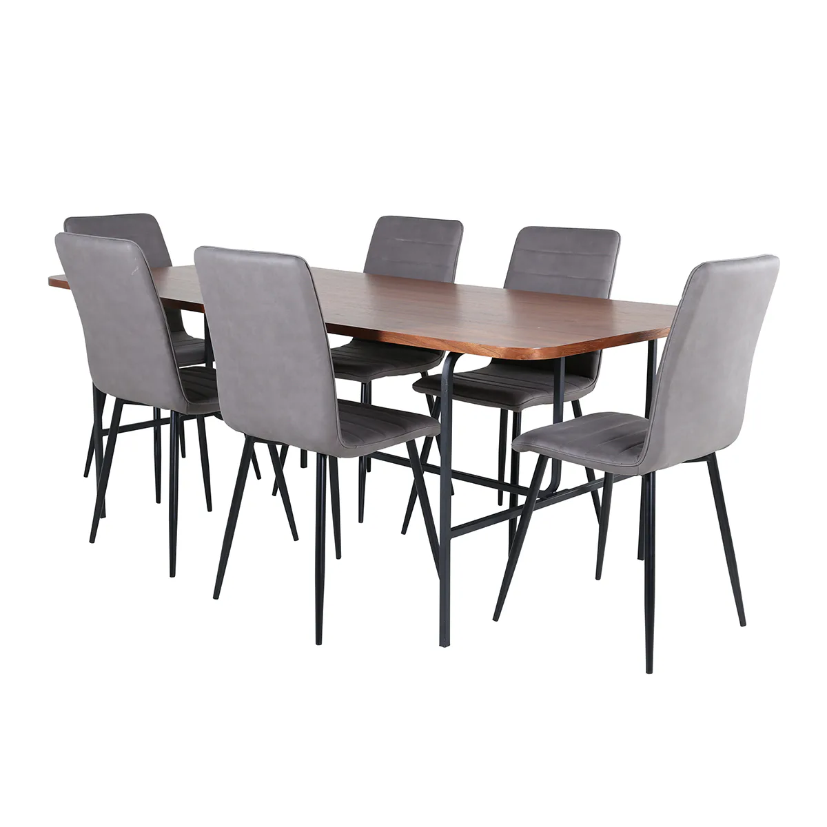 Spisegruppe Venture Home Chicago Spisebord og Walerina Spisestol Brun