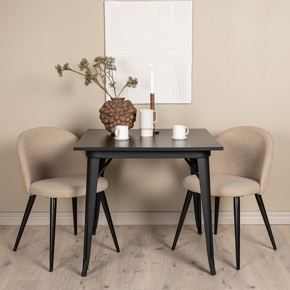 Spisegruppe Venture Home Tempe med 2 Velvet Stitches Stoler