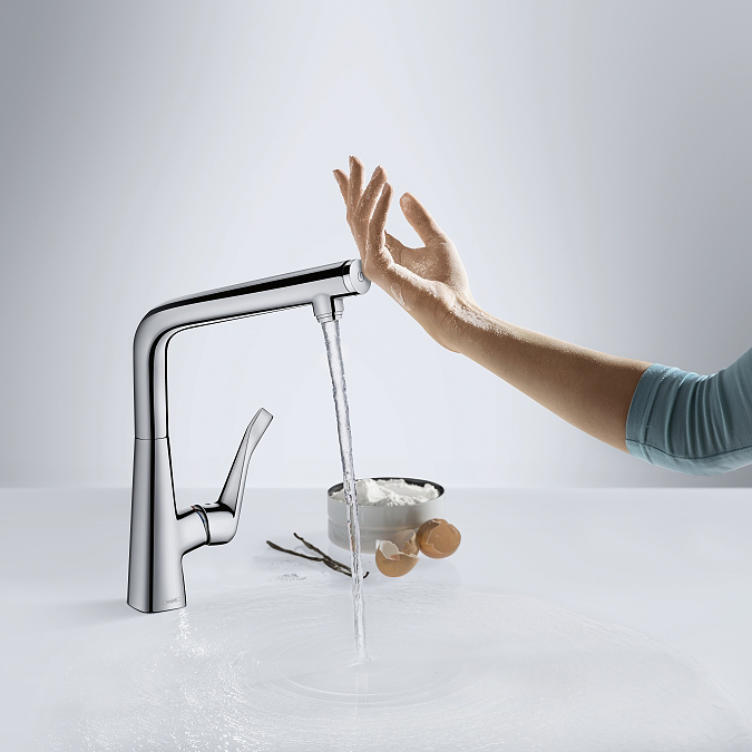 Kjøkkenbatteri Hansgrohe Metris med Uttrekkbar Tut