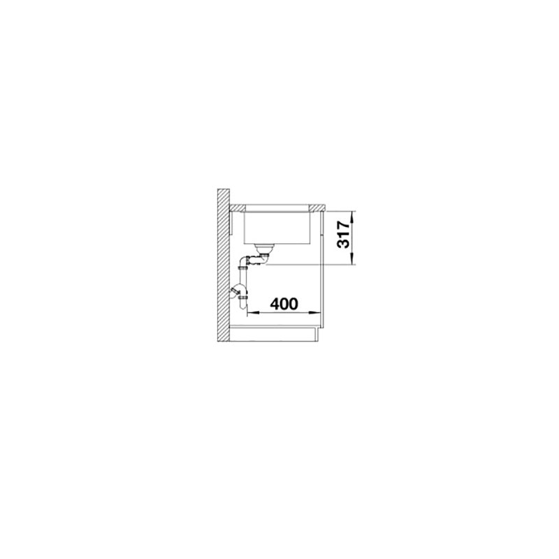 BLANCO SUBLINE 430/270-U SILGRANIT® INFINO - KLIPPGRÅ Klippegrå