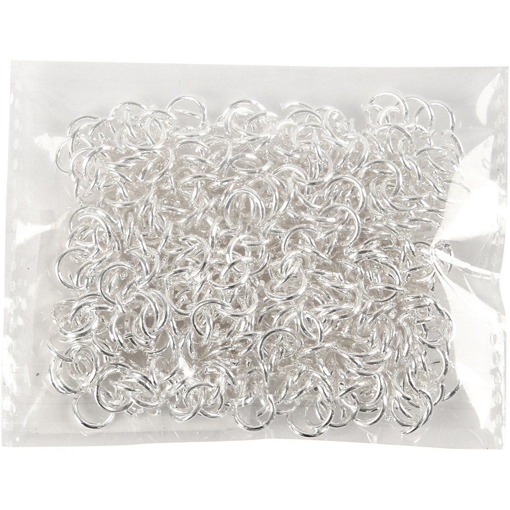 O-Ringer Creativ Company Forsølvet Str 7 mm Tykkelse 1 mm 400 Stk/1 Pk