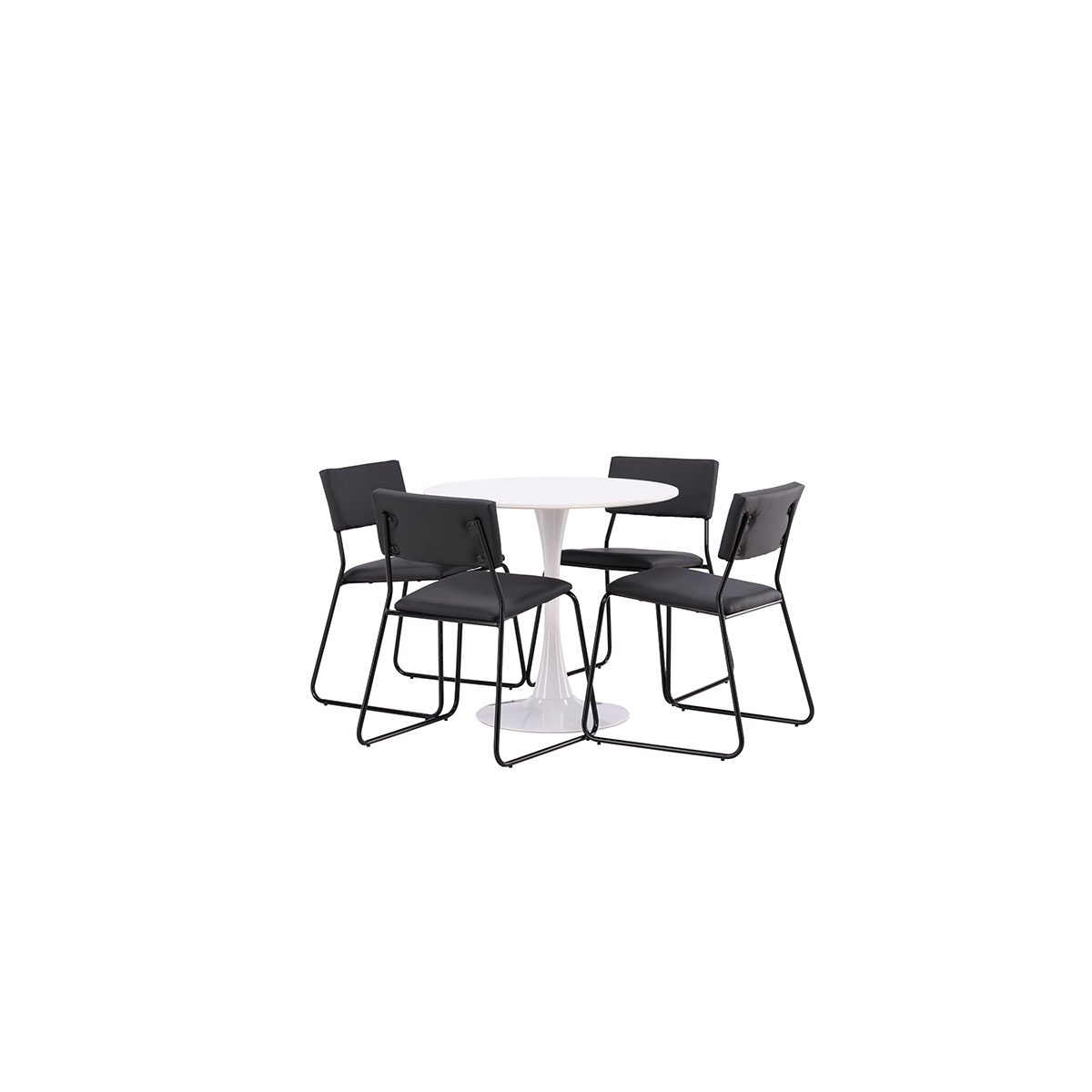 Spisegruppe Venture Home Hamden Ø80 cm med 4 Kenth Stoler