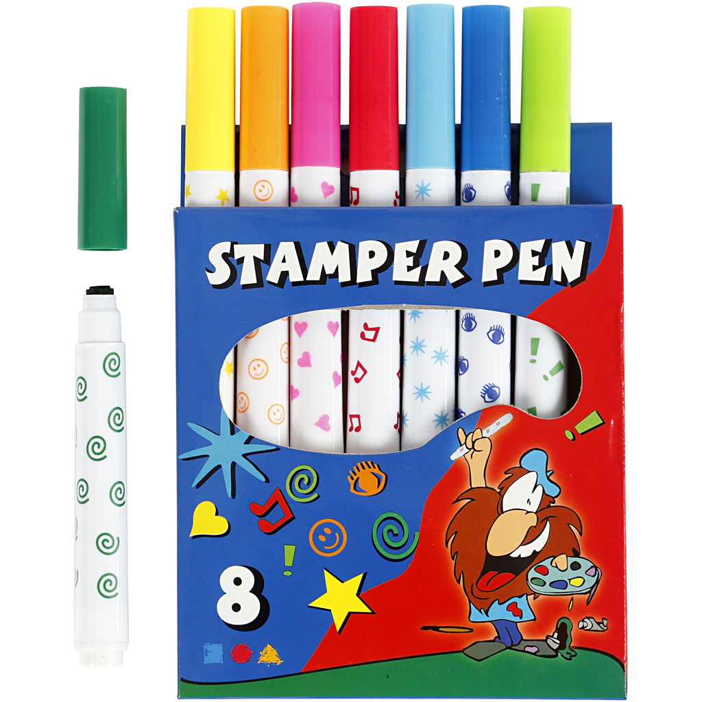 Stempeltusj Creativ Company Ass Farger 8 Stk/1 Pk
