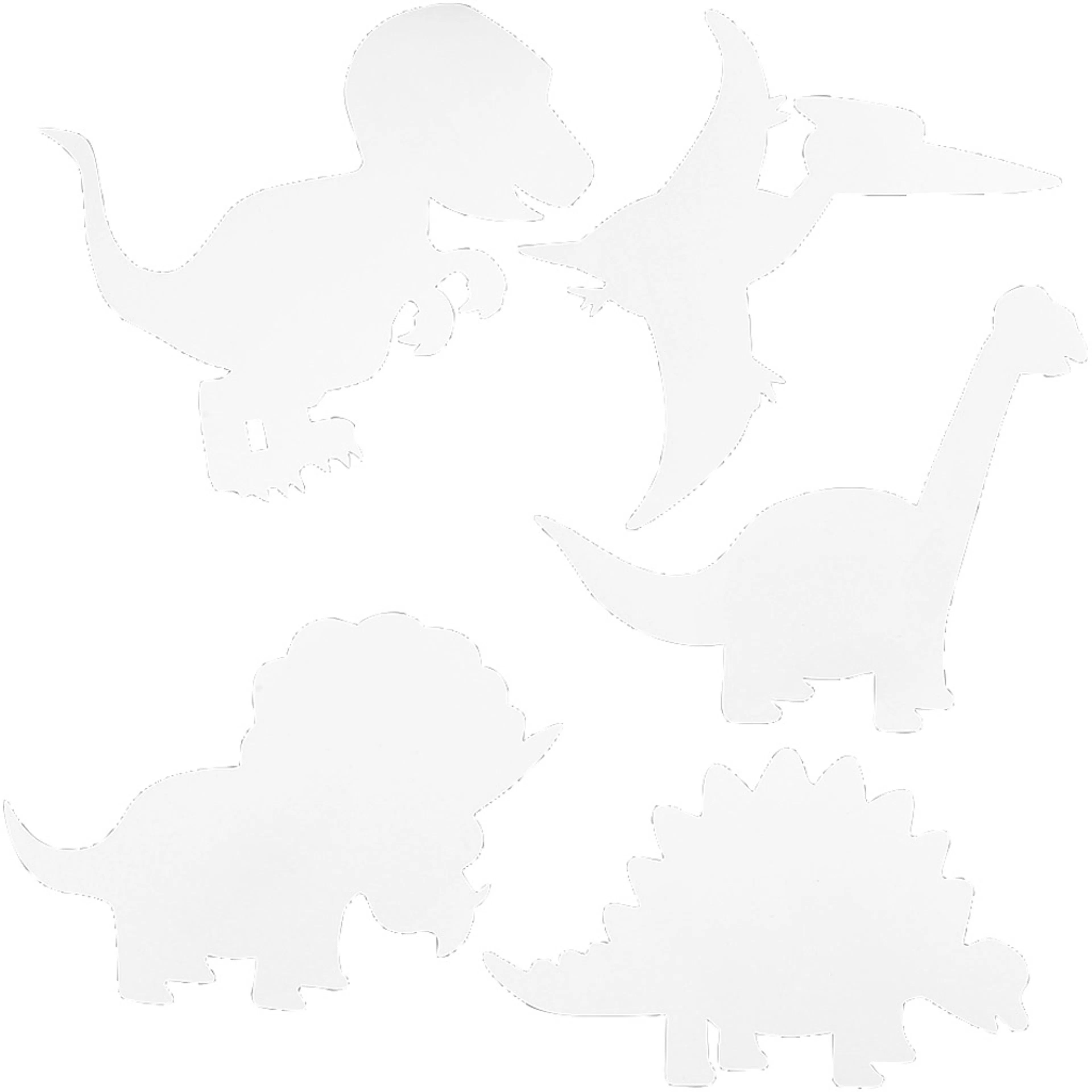 Kartong Creativ Company Dinosaurer Hvit 16 stk/1 Pk