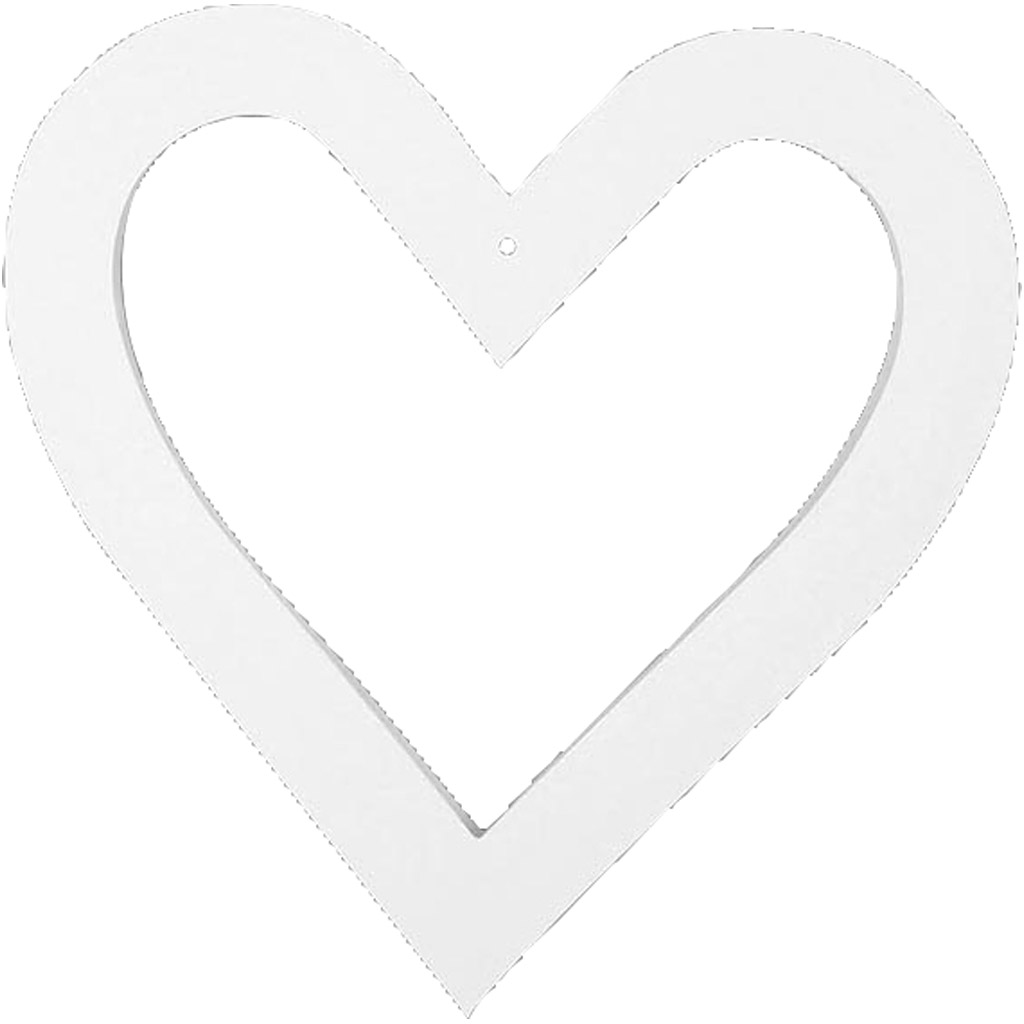 Hjerterammer Creativ Company Hvit Str 18x18 cm 230 g 16 St/1 Pk