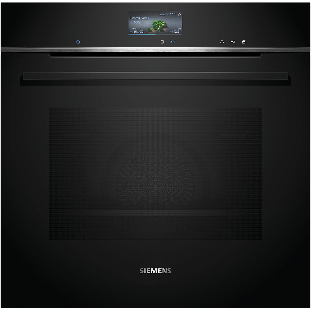 Ovn- og Mikrobølgepakke Siemens iQ700 HR736G1B1 + CD714GXB1 Damp- og Kompaktovn Sort