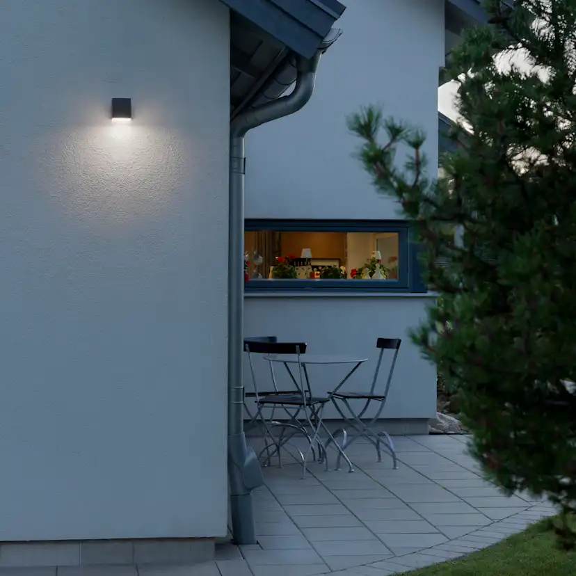 Vegglampe Gnosjö Konstsmide Monza Kub High Power LED