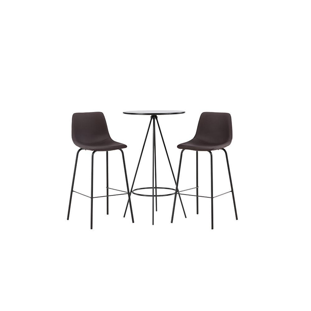 Spisegruppe Venture Home Bistro Ø60 cm med 2 stk Alexi Stoler