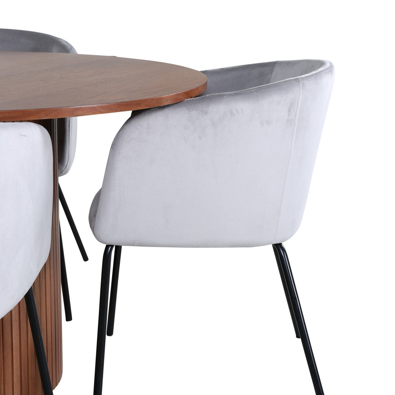 Spisegruppe Venture Home med Bianca Spisebord og 4 Bergen Spisestoler