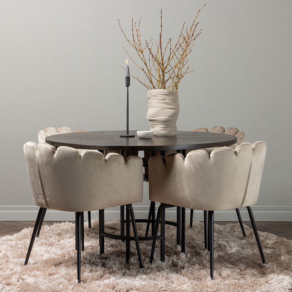 Spisegruppe Venture Home Copenhagen Ø 115 cm med 4 Limhamn Stoler