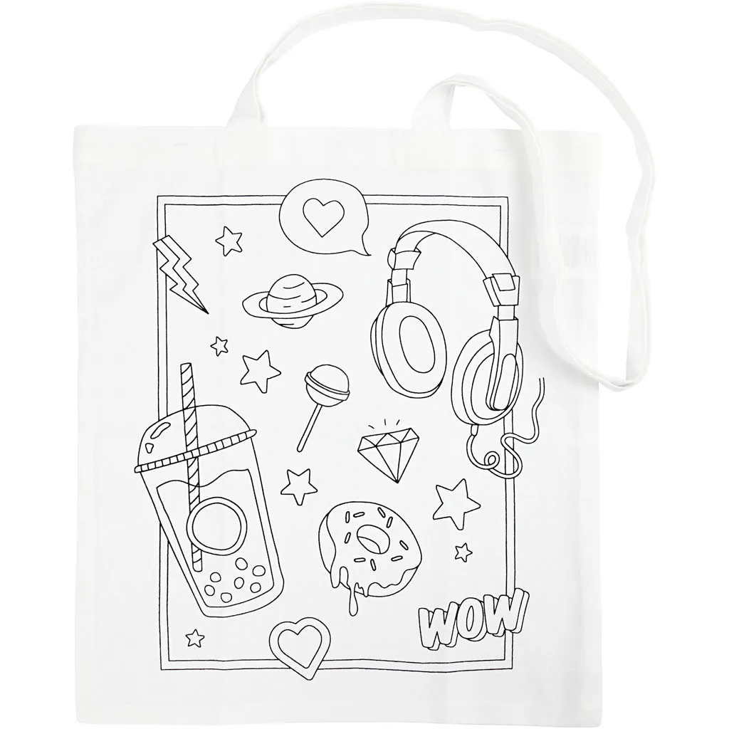 Mulepose Creativ Company Hvit 38x42 cm 130 g 1 stk/1 stk
