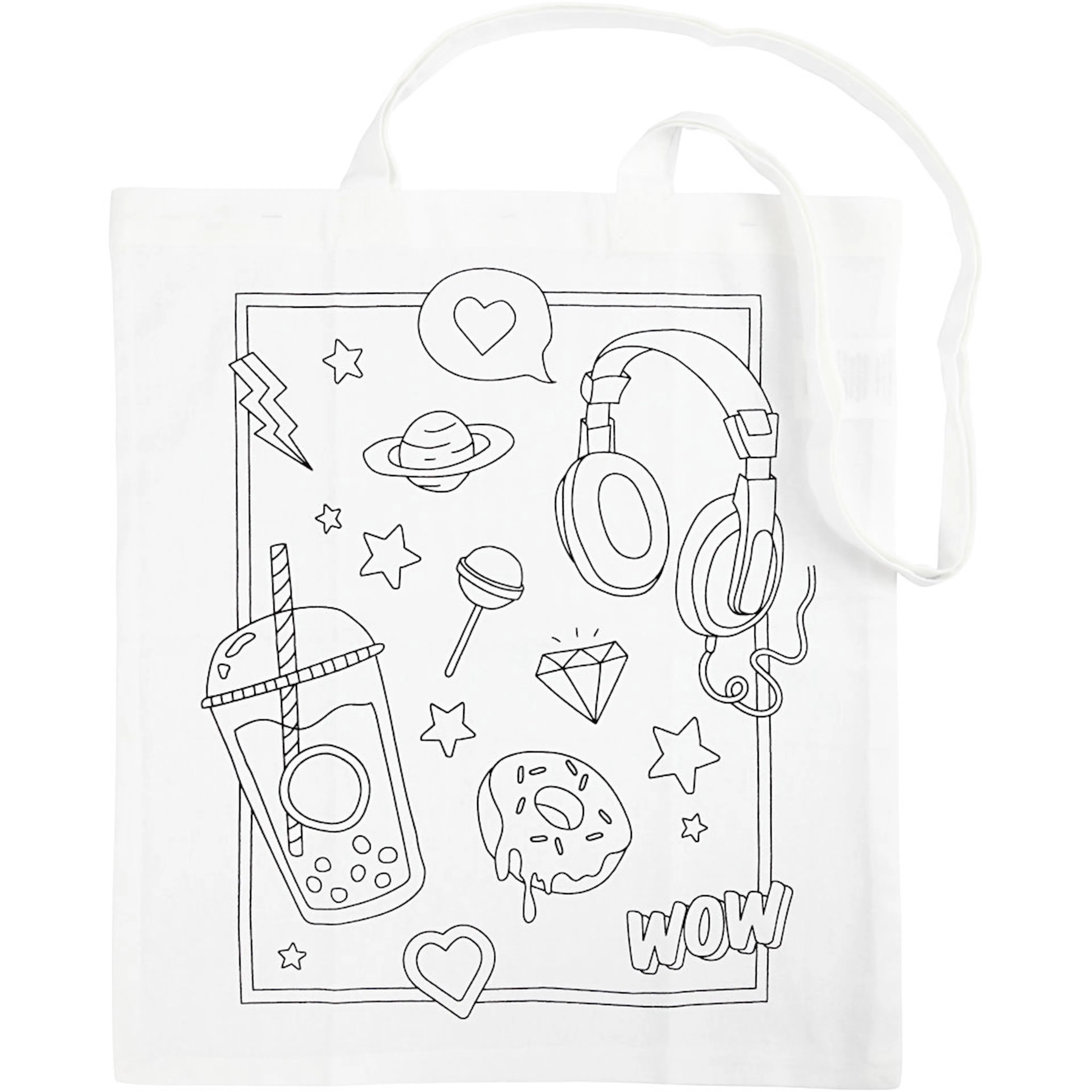 Mulepose Creativ Company Hvit 38x42 cm 130 g 1 stk/1 stk