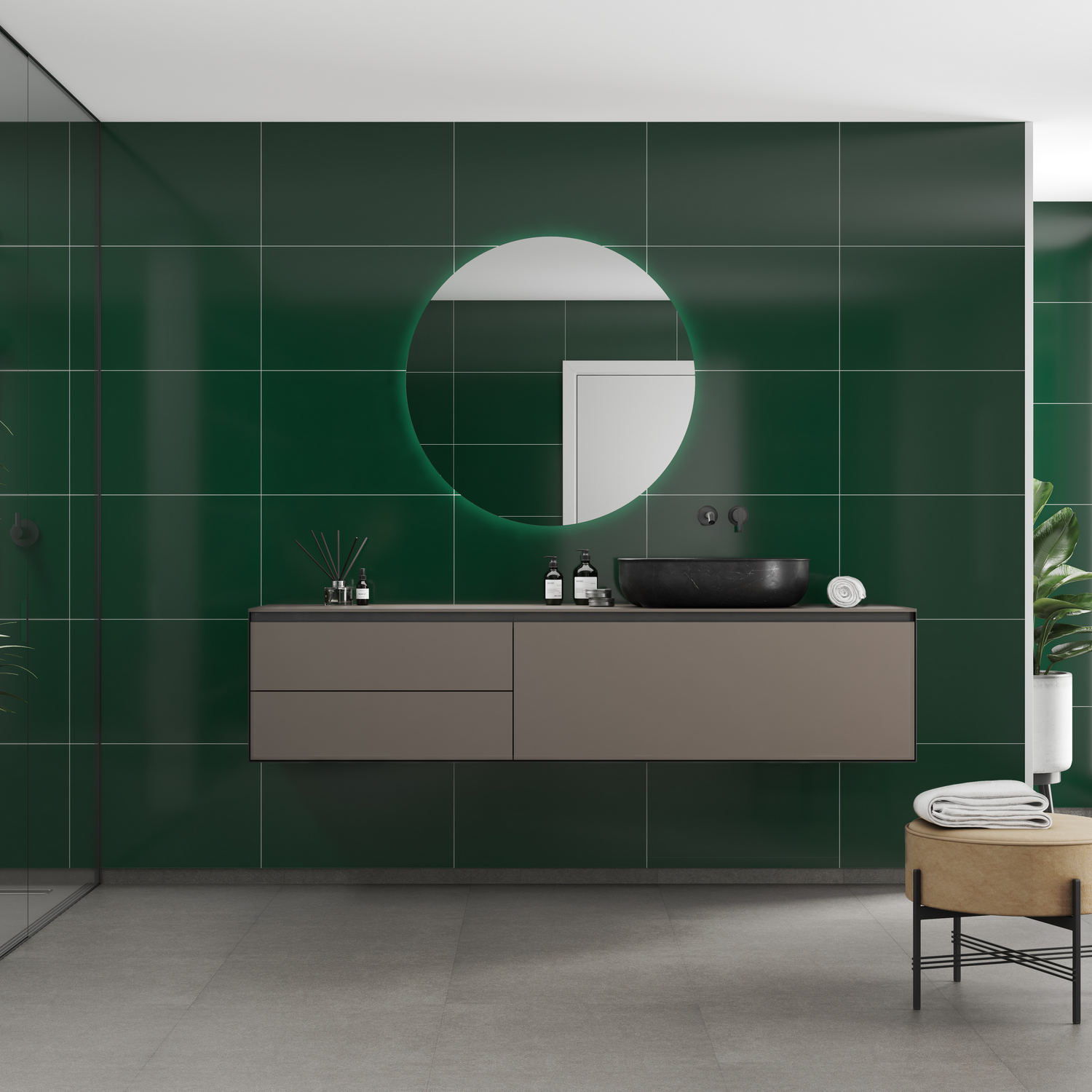Baderomspanel Fibo 5231-M6040 Bottle Green