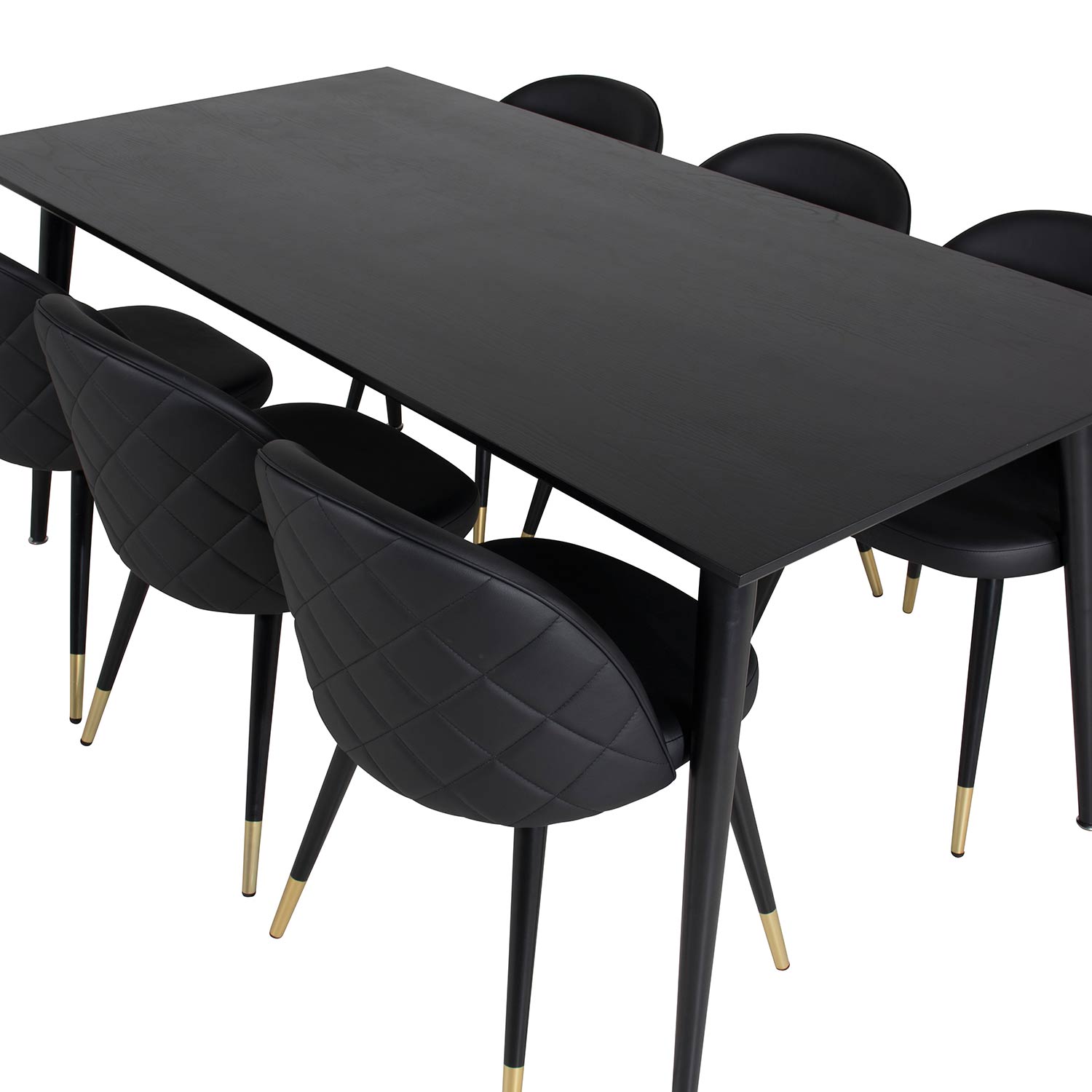 Spisegruppe Venture Home Dipp med 6 Velvet Stoler