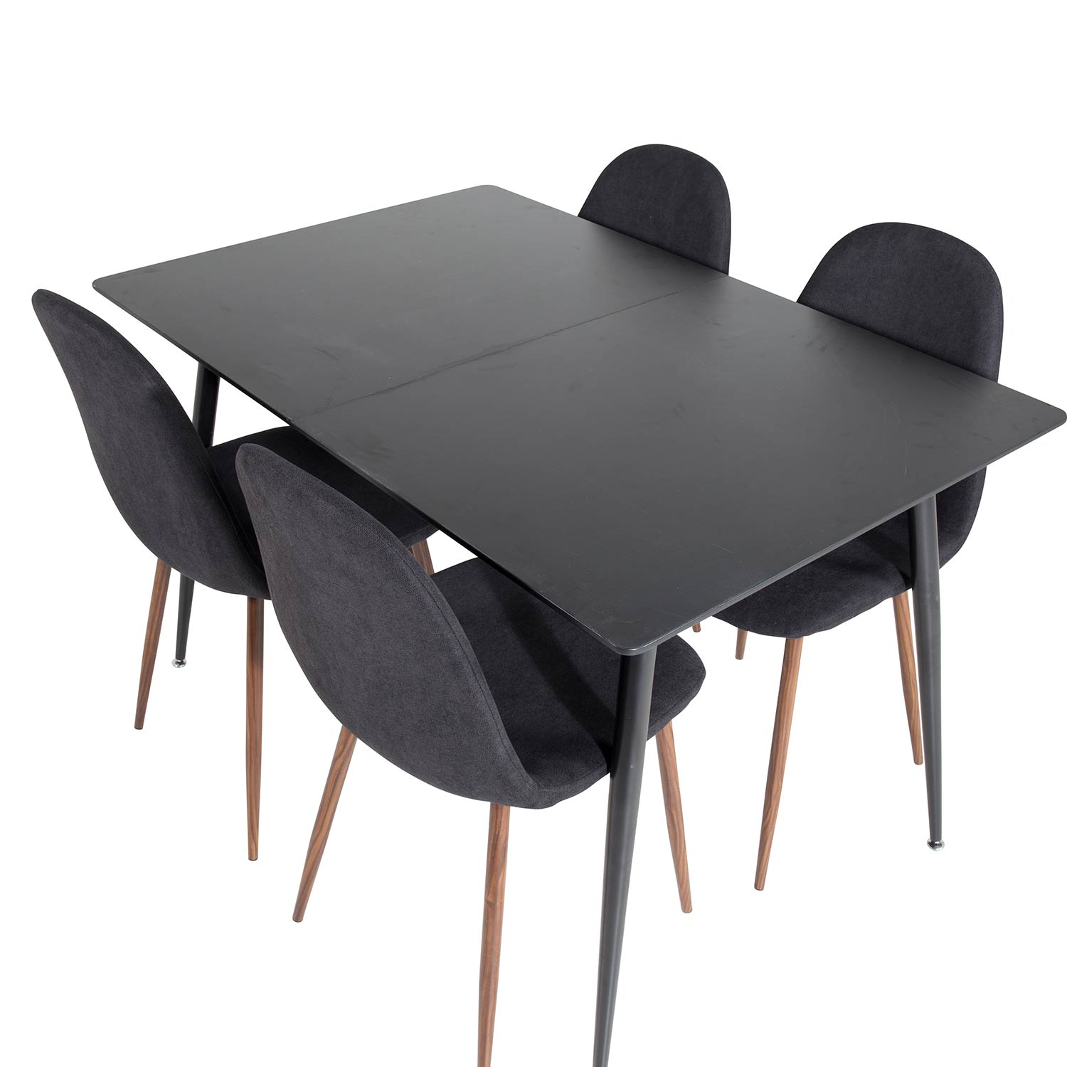 Spisegruppe Venture Home Silvia med Innleggsplate og 4 Pobbie Stoler