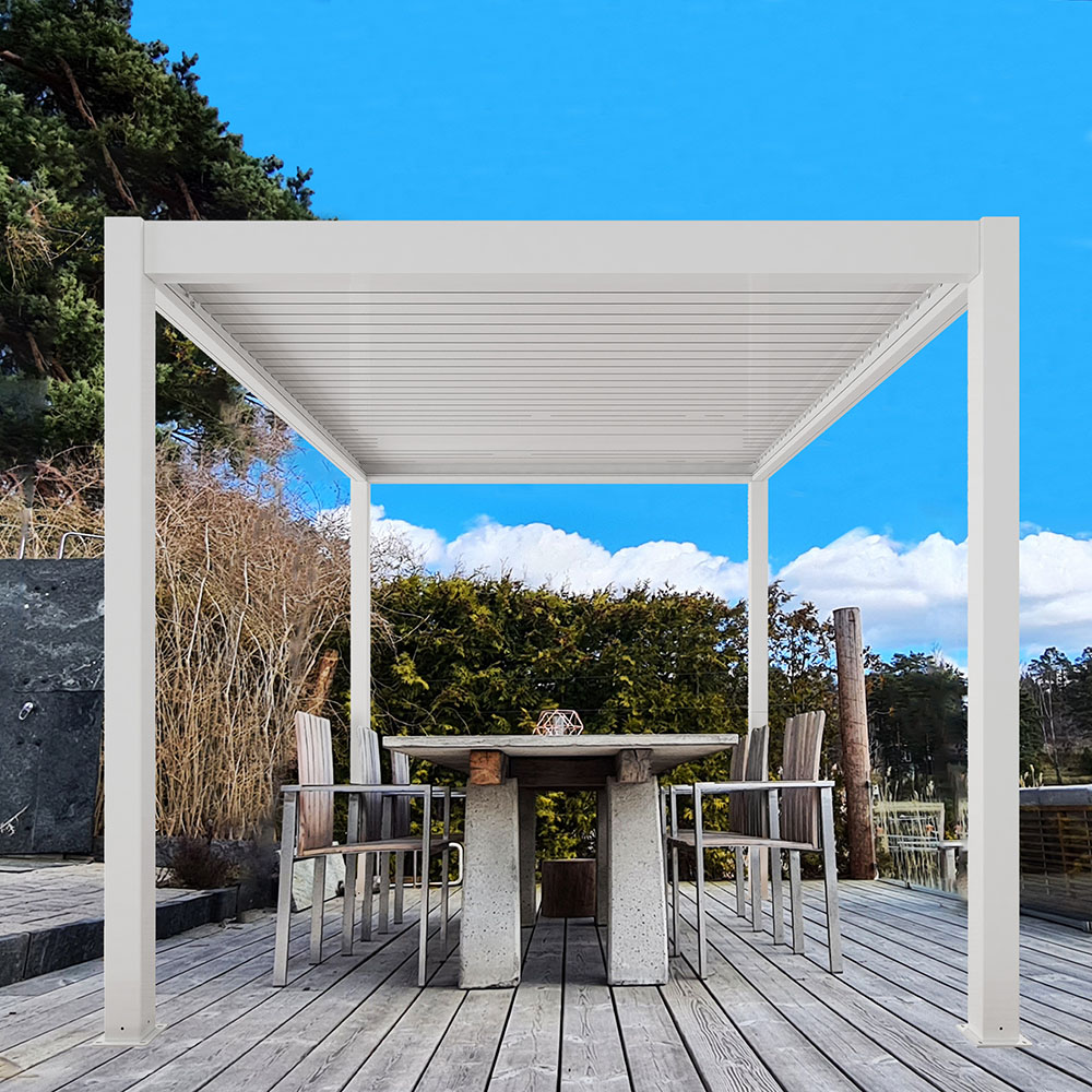 Pergola Metalcraft Motordrevet Lamelltak 3x4 m LED