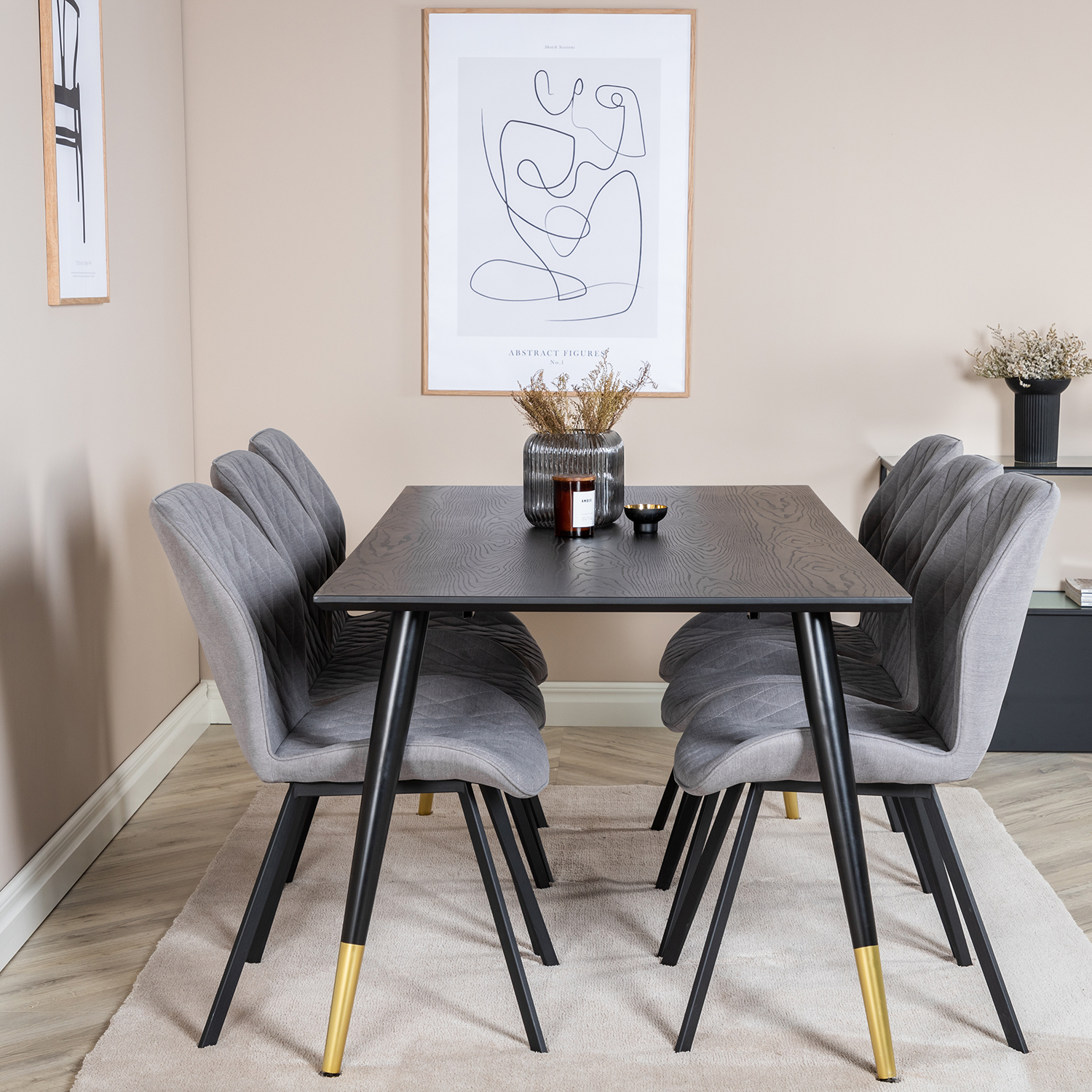 Spisegruppe Venture Home Dipp med 6 Gemma Stoler