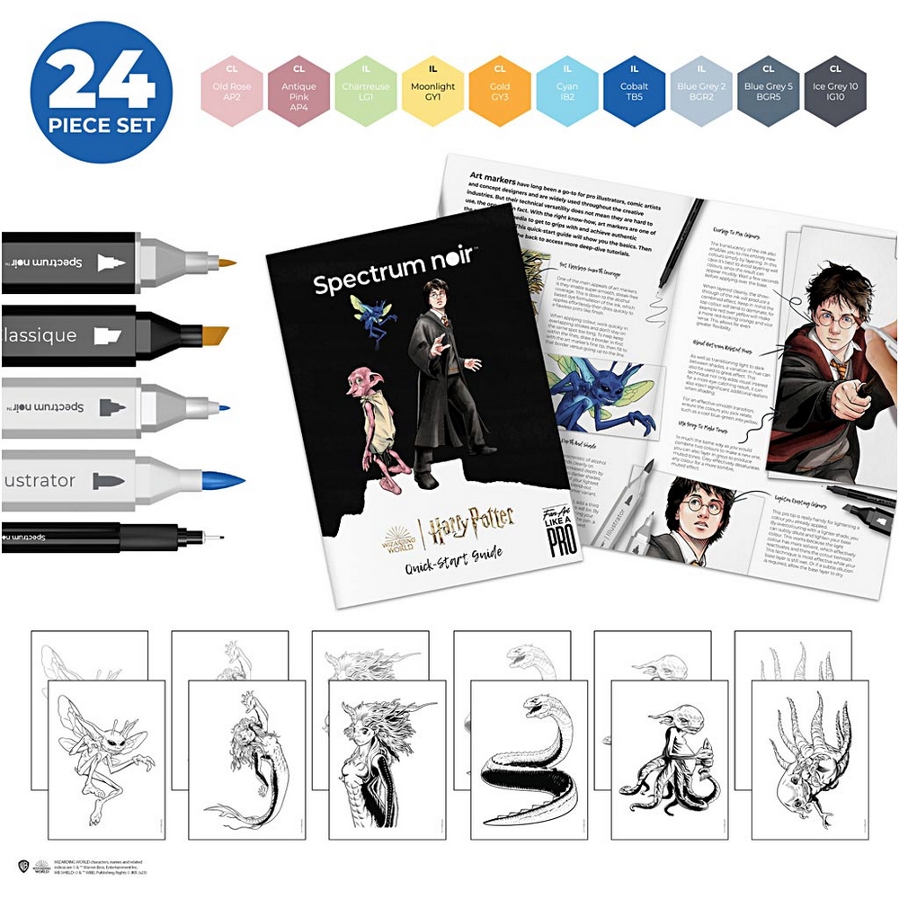 Hobbysett Creativ Company DIY Kit Illustrasjon Harry Potter Magical Creatures