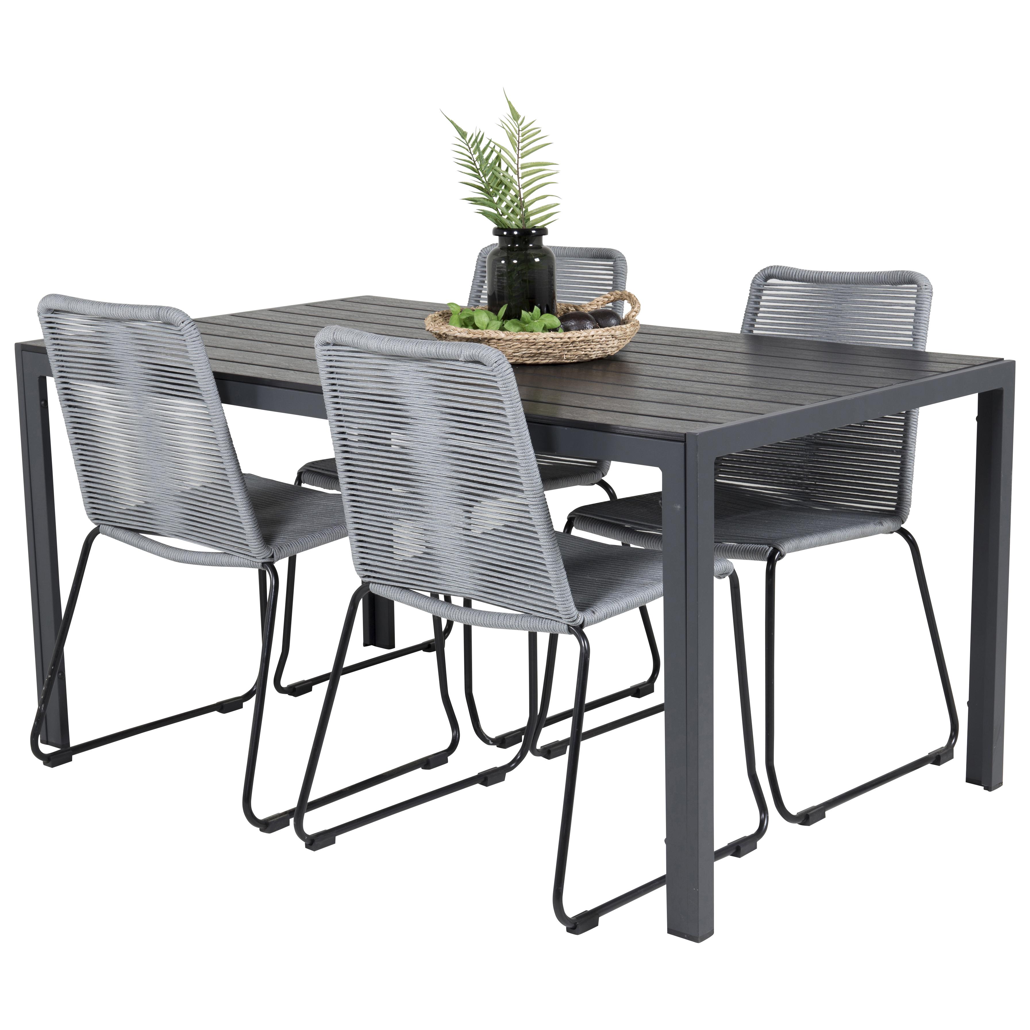 Spisegruppe Venture Home Bront 150 med 4 Leon Stoler