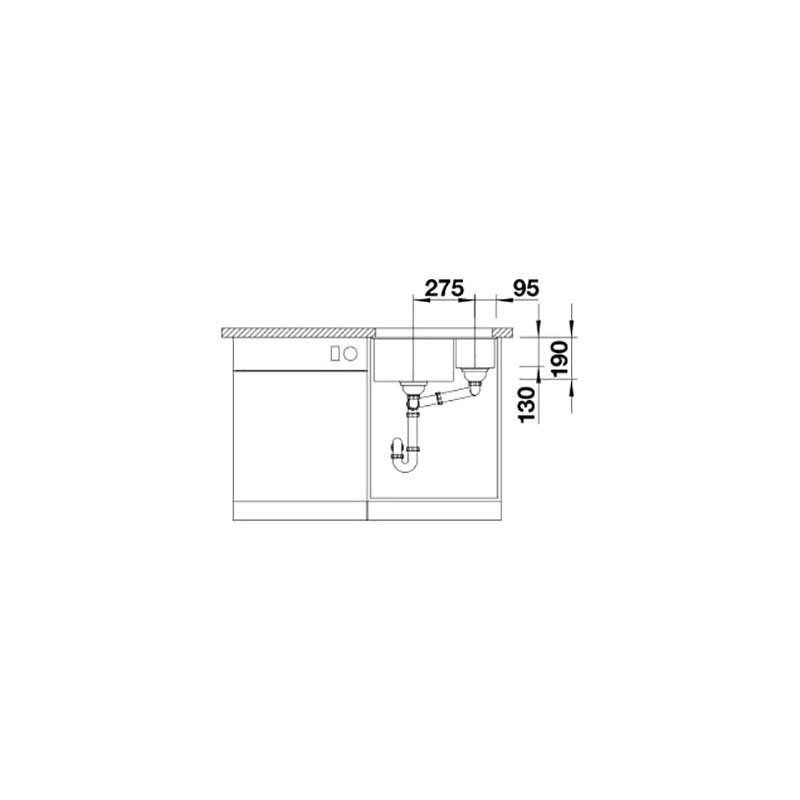 Kjøkkenvask Blanco Subline 340/160 Silgranitt Infino