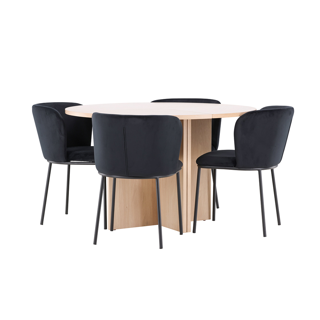 Spisegruppe Venture Home Strada Ø120 cm med 4st Edina Spisestoler