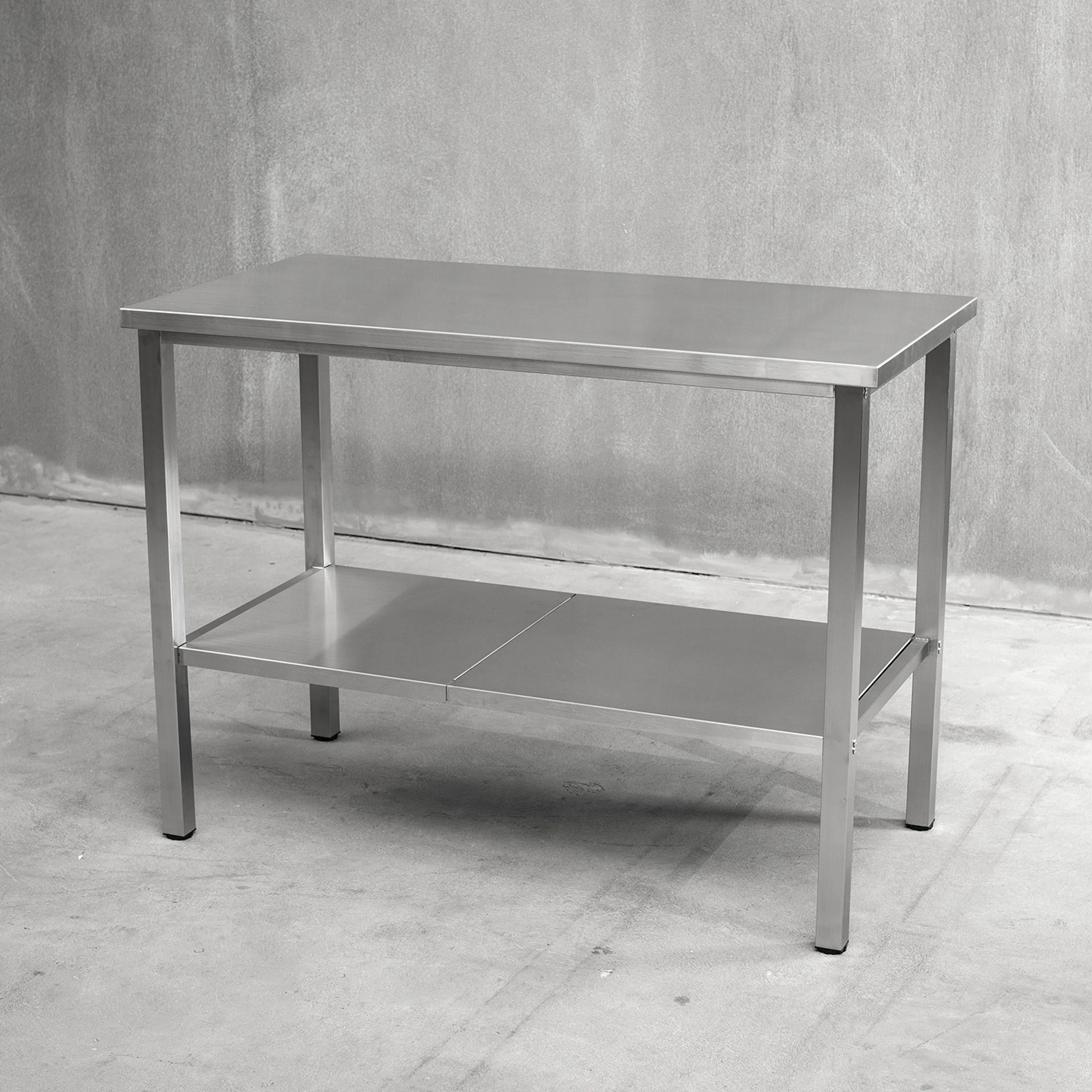 Benkestativ Vilan Stainless Variant Stativ med Toppplate & Underhylle