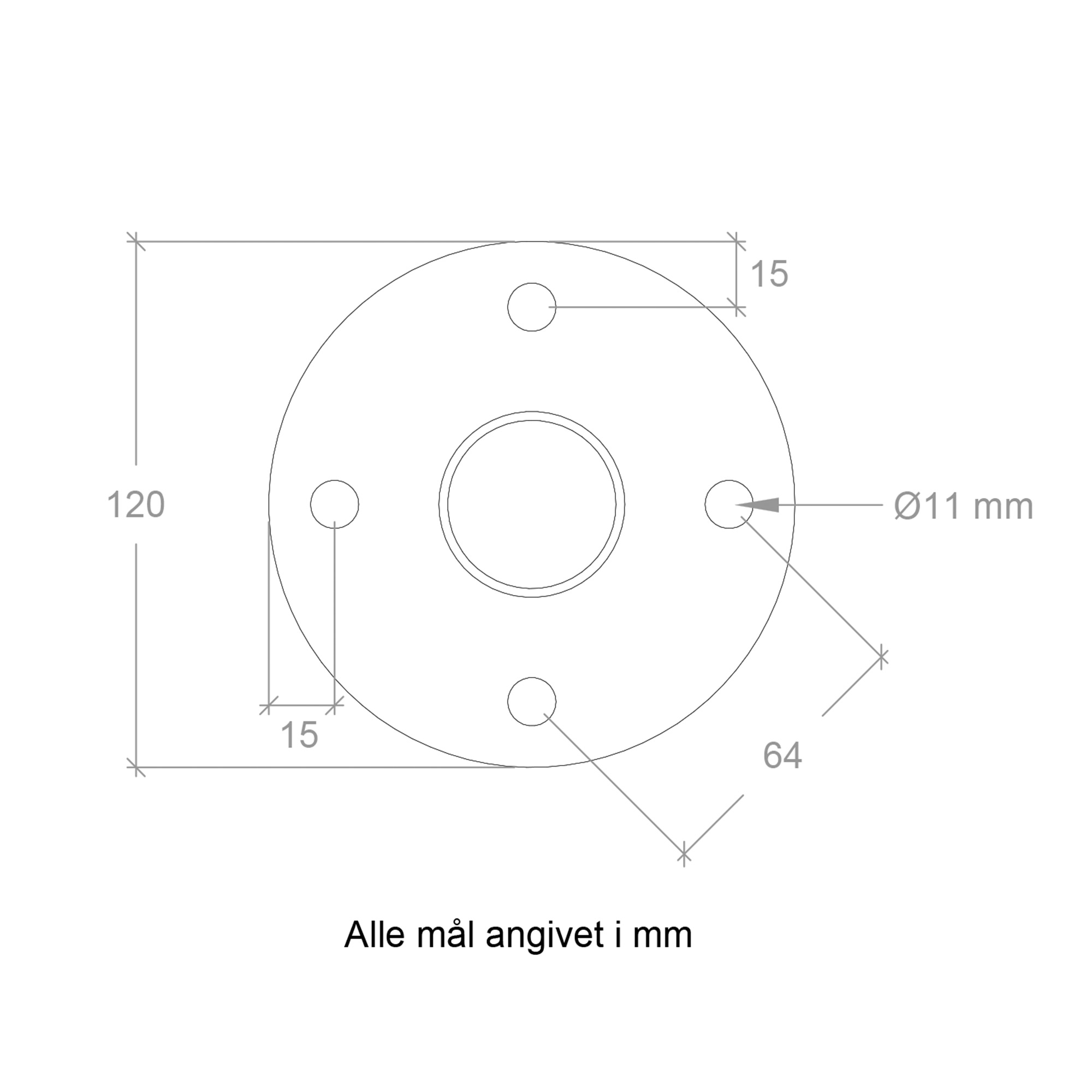 Stålstolpe PLUS til Fundament Ø42,4mm