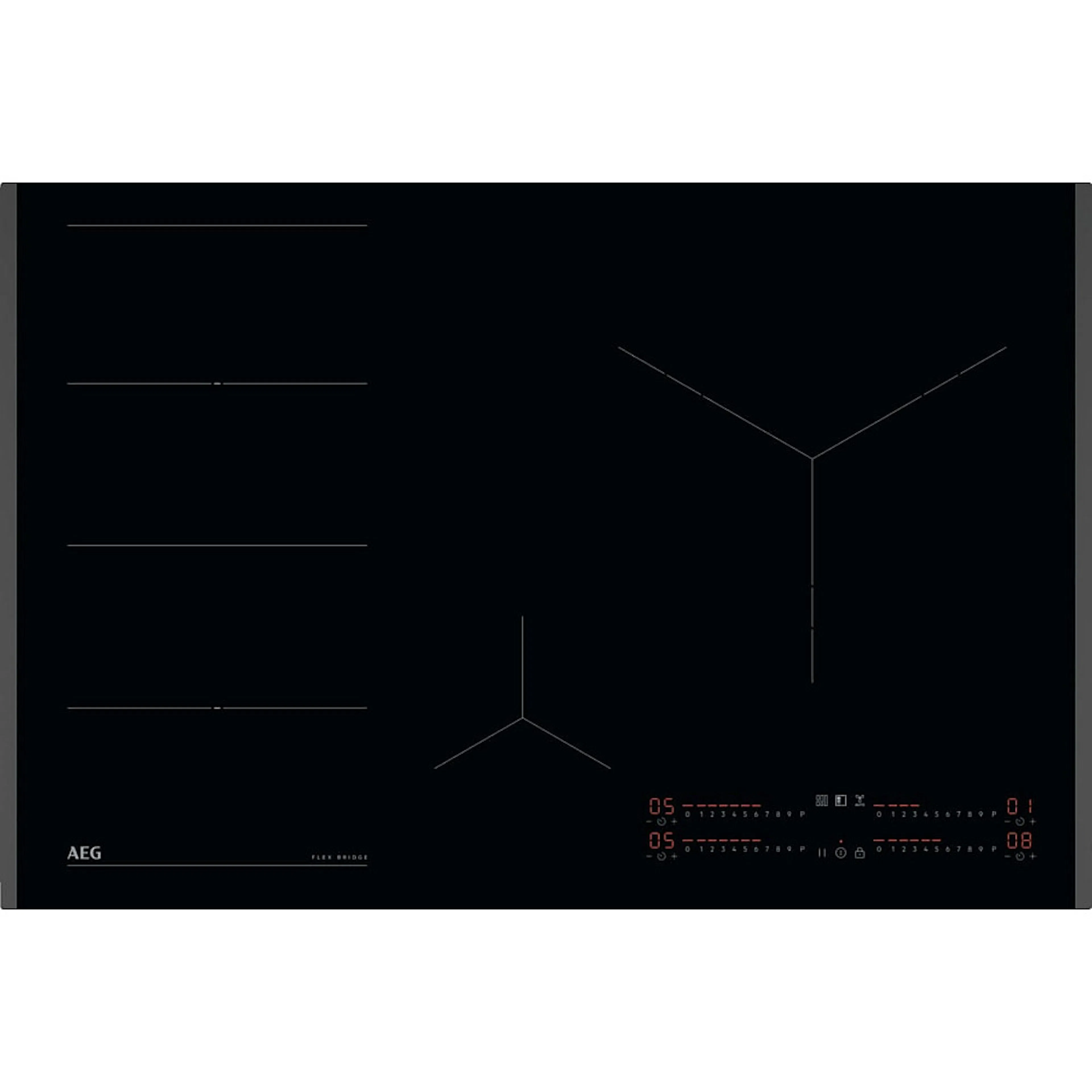 Induksjonstopp AEG TI84IS00FB FlexiBridge 6000 - Sort med Hob2Hood og PowerBoost