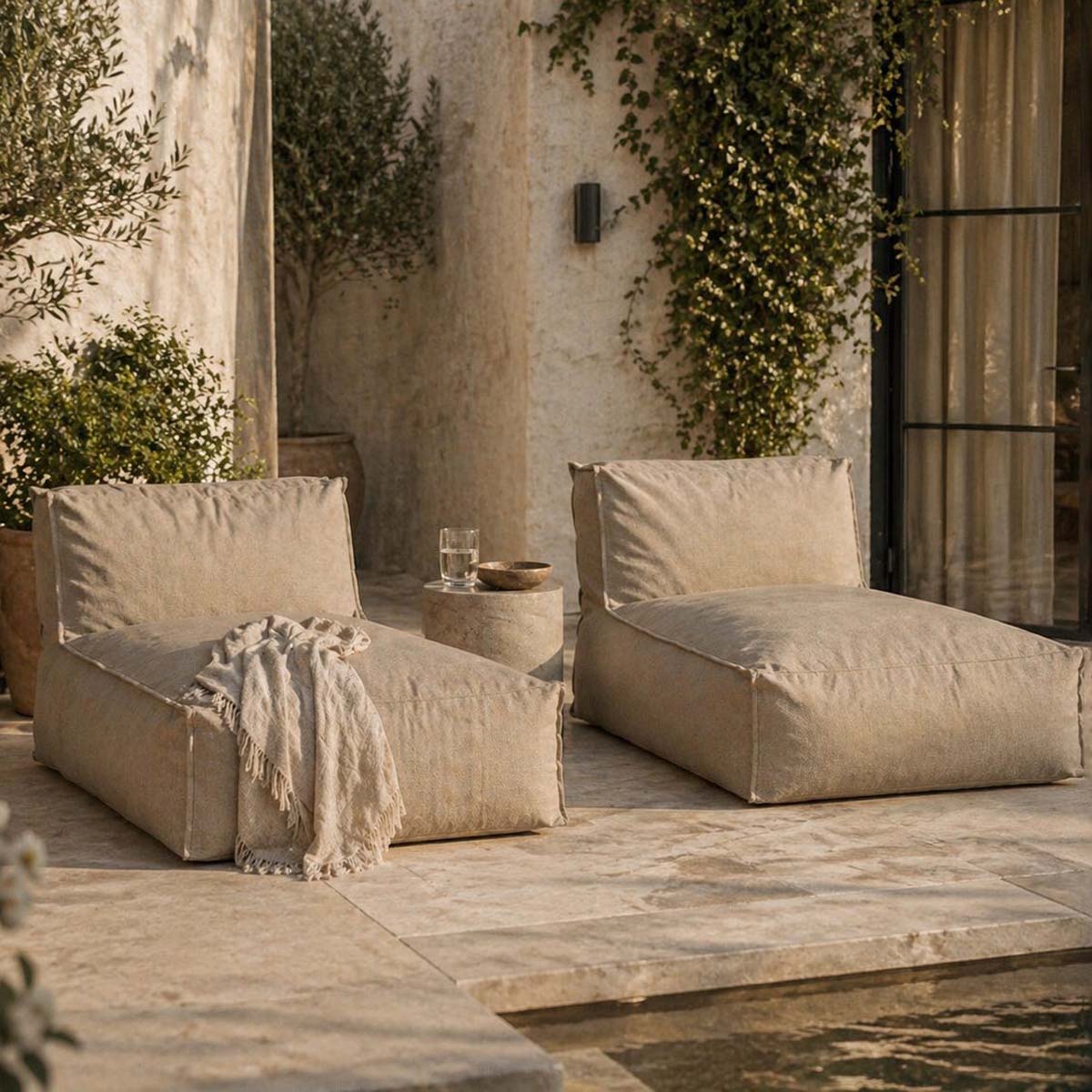 Lounge lenestol Jabo Visby Olefin Lang 95x175x80cm