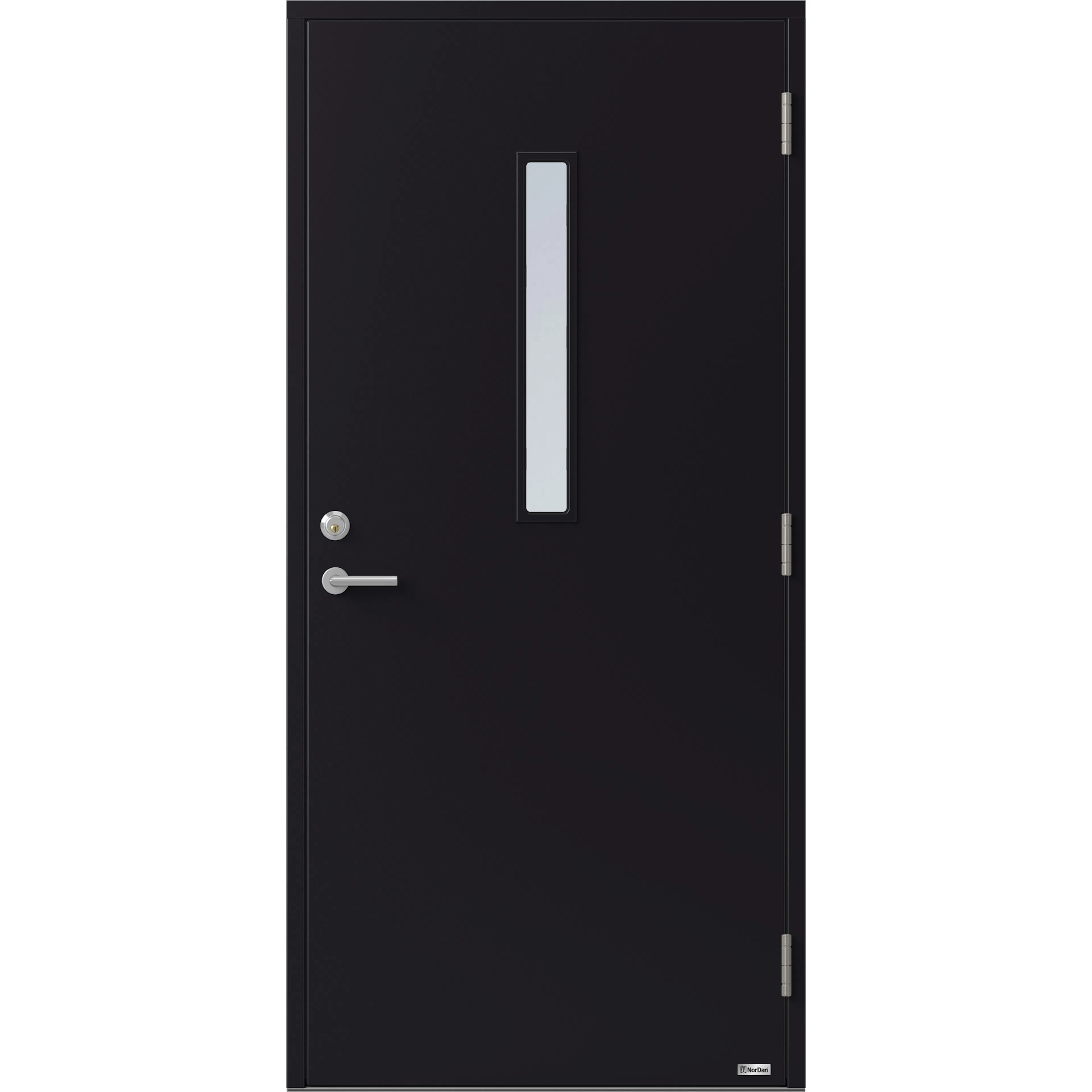 Ytterdør NorDan Rena 1, BxH: 90x200 cm, Venstre, Svart NCS RAL 9005
