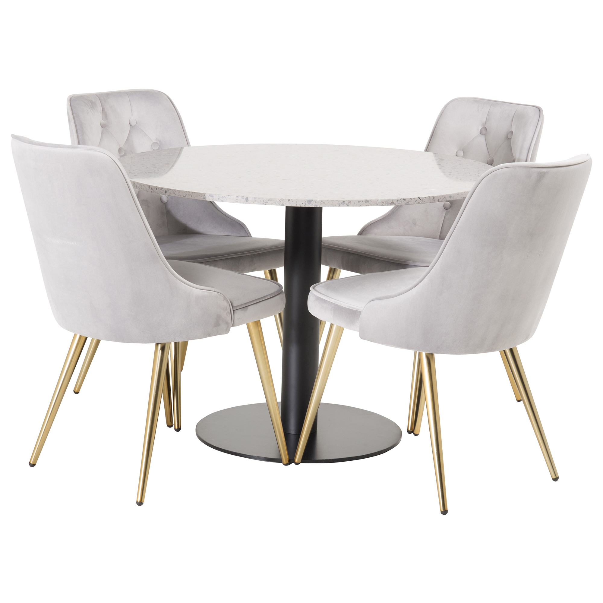 Spisegruppe Venture Home Roxanna med 4 Vera Stoler