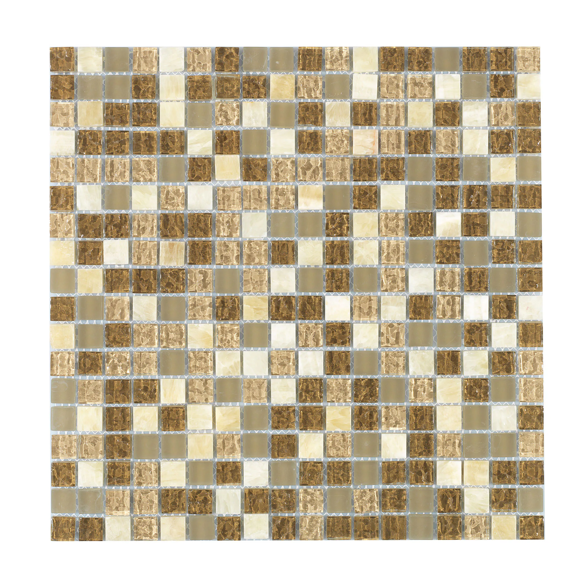 Kristallmosaik Arredo Exclusive Stone Ljusbrun 1,5x1,5 cm