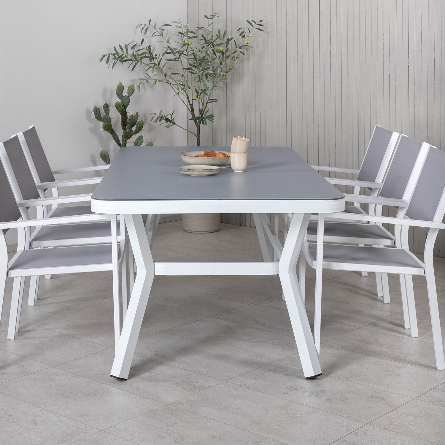 Spisegruppe Venture Home Virya 160x90 med 6 Copacabana Stablestoler