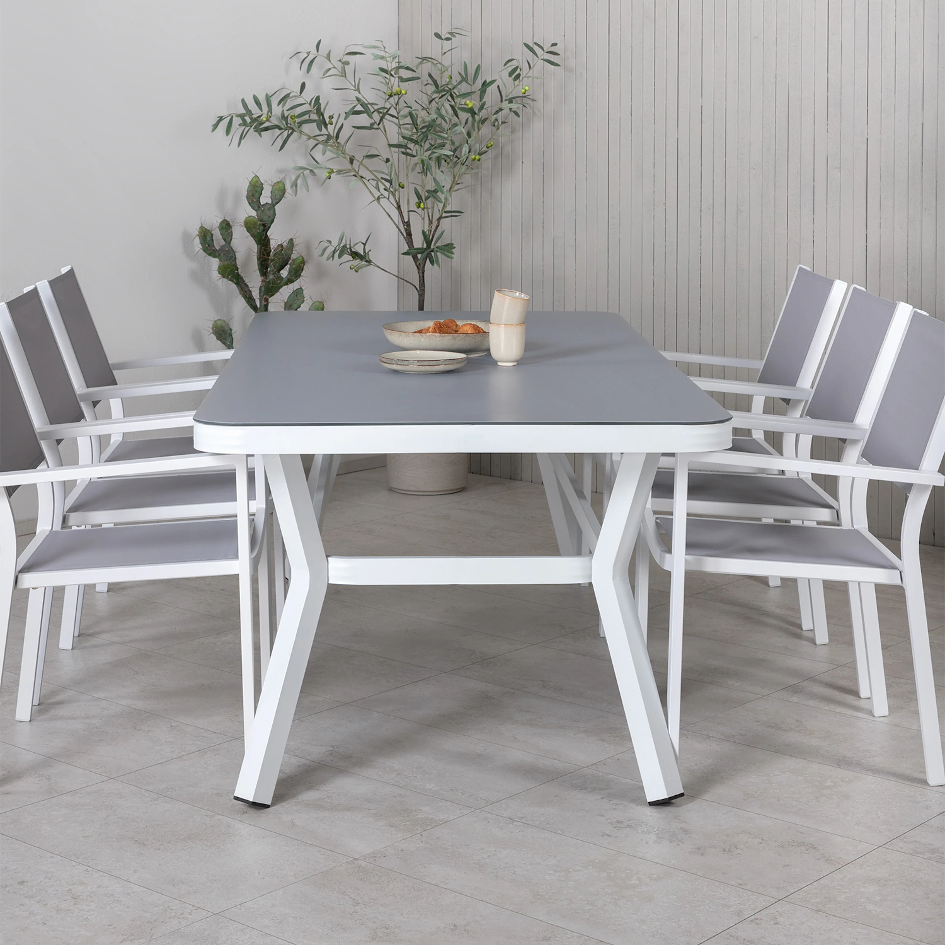 Spisegruppe Venture Home Virya 160x90 med 6 Copacabana Stablestoler