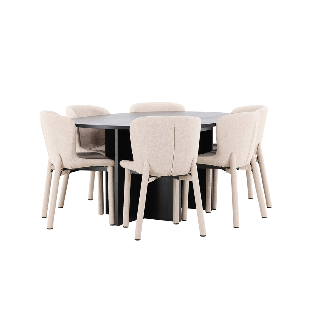 Spisegruppe Venture Home Strada Ø120 cm med 6st Astoria Spisestoler