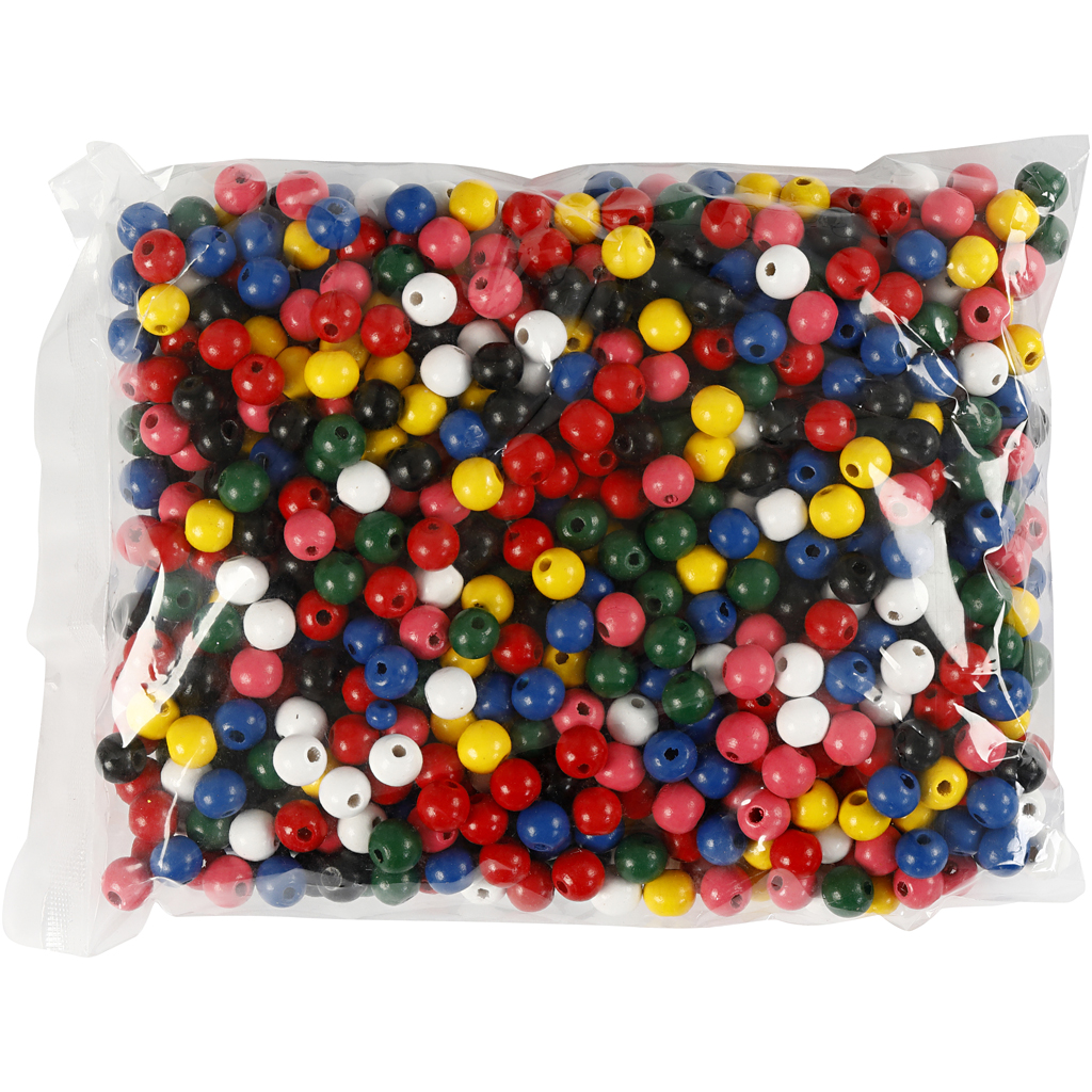 Treperler Creativ Company Ass Farger Dia 10 mm Hullstr 3 mm 230 g/1 Pk