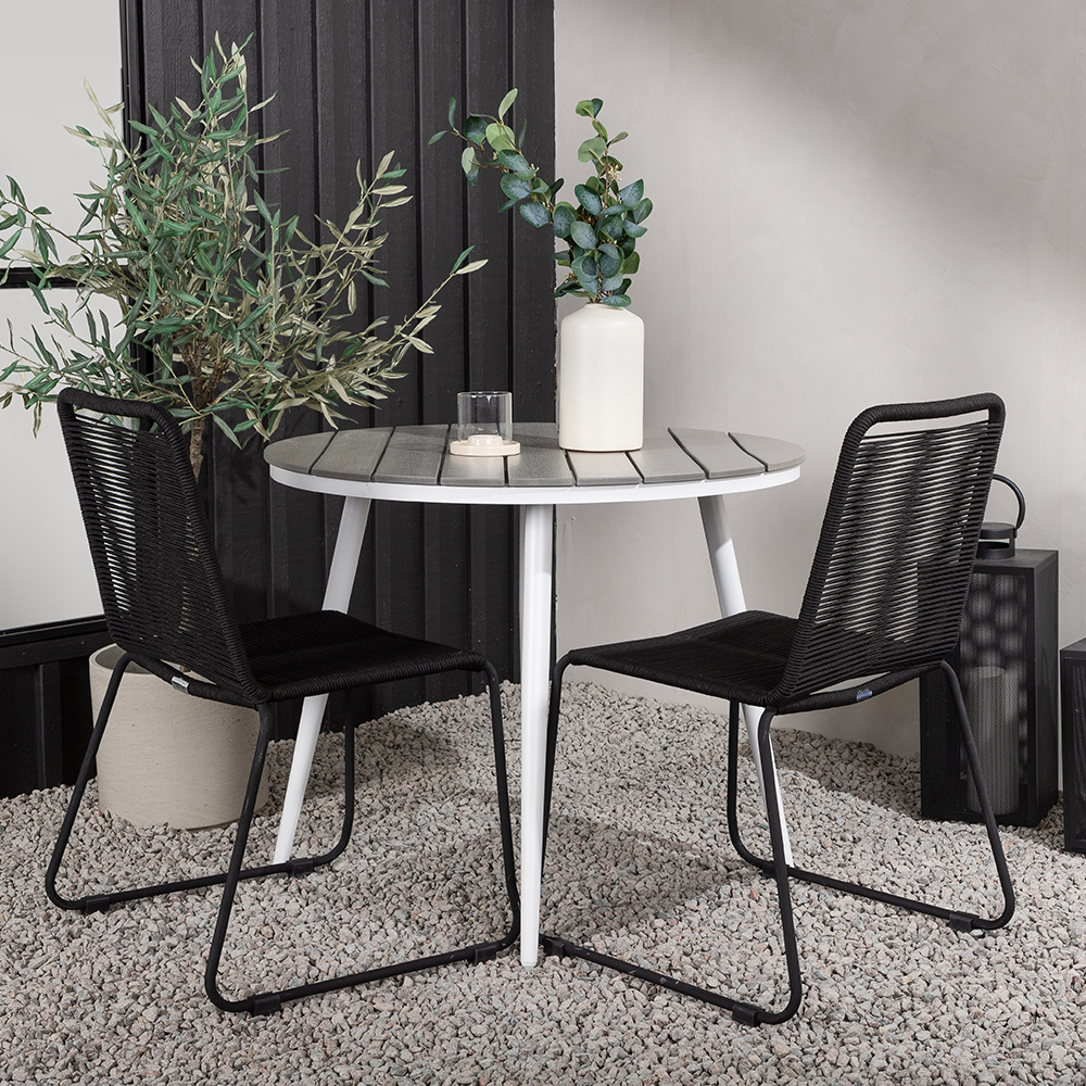 Cafégruppe Venture Home Break Ø90 cm med 2 Lindos Stoler