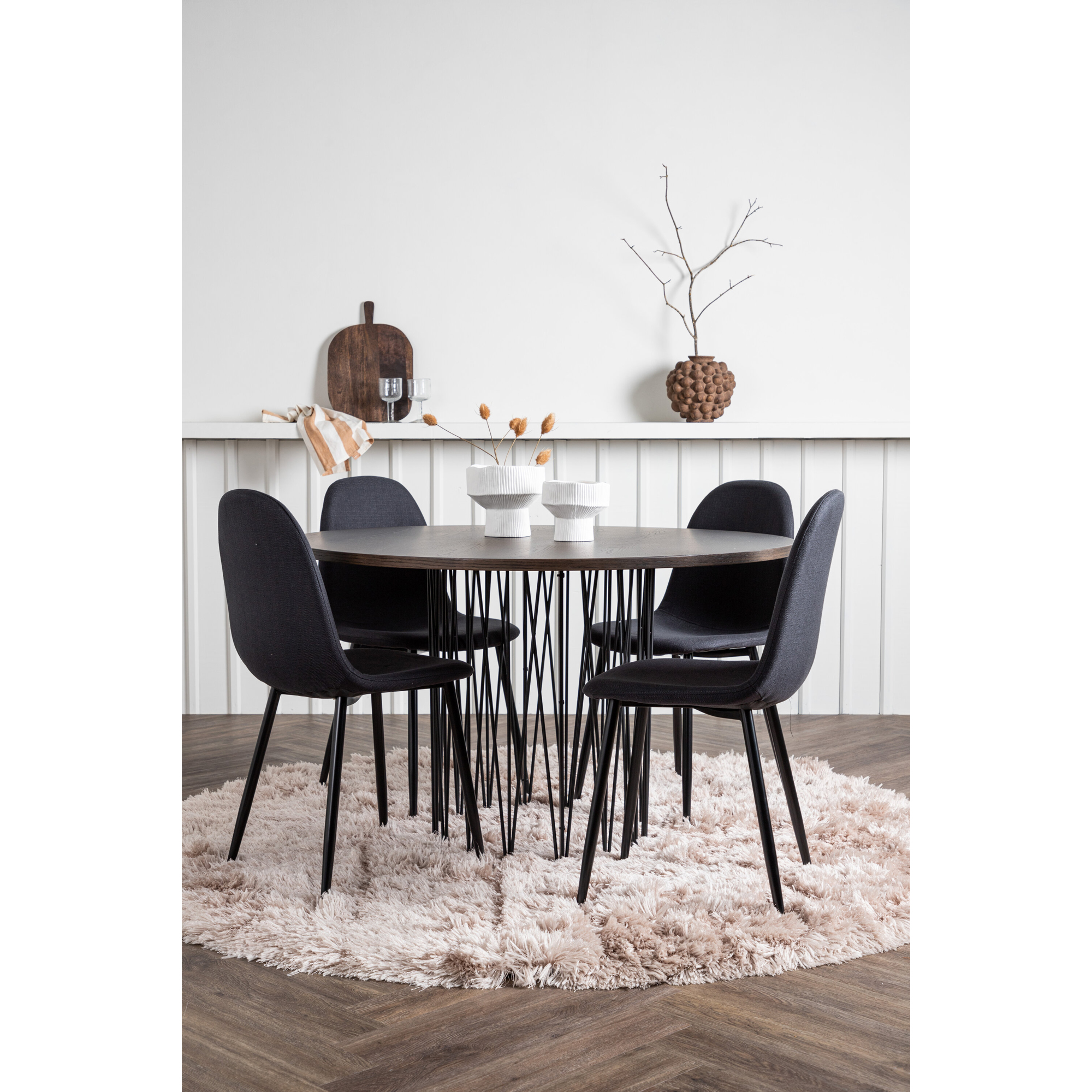 Spisegruppe furniture/fashion Stone med 4 Polar Stoler