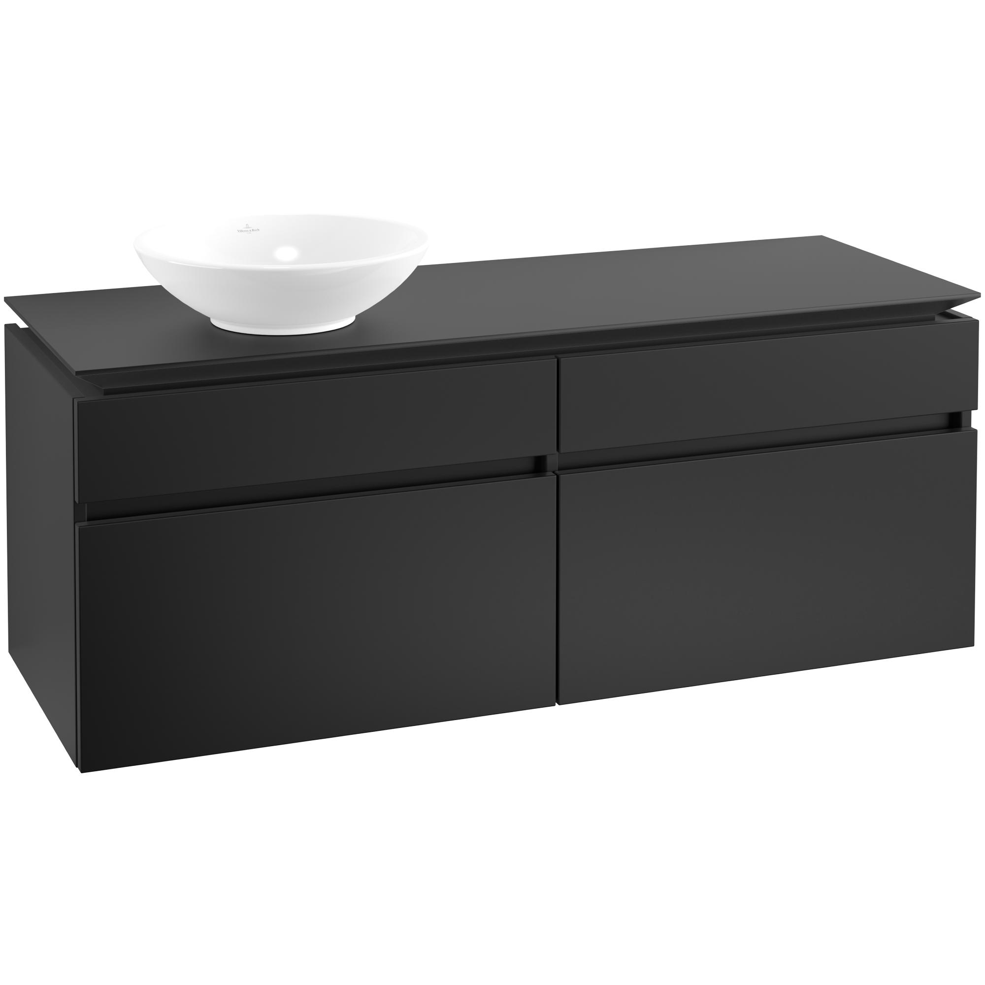 Tvättställsskåp Villeroy & Boch Legato 1400 med 4 Lådor för Ocentrerat Ytmonterat Tvättställ | badrum - badrumsmobler - tvattstallsskap-och-kommod | KakelKungen