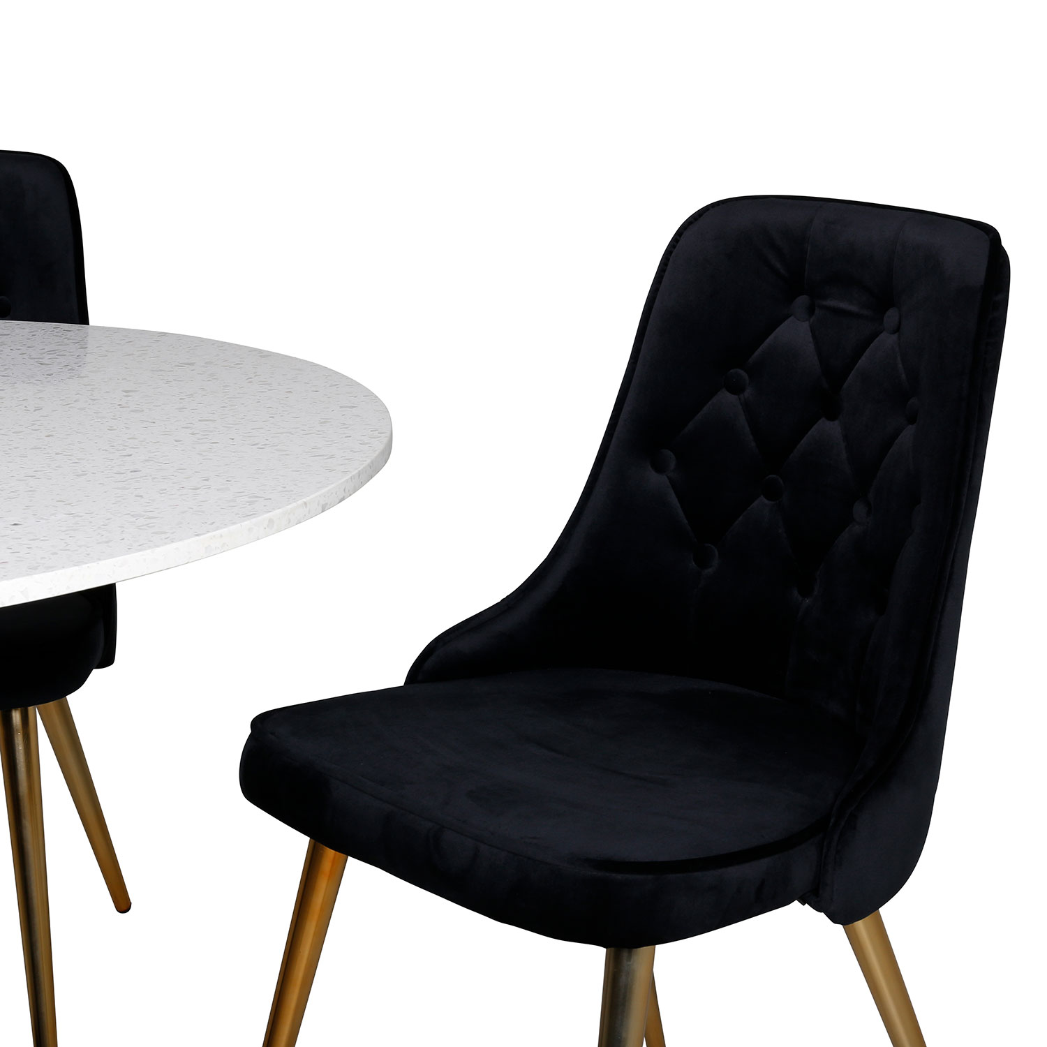 Spisegruppe Venture Home Razzia med 4 Velvet Deluxe Stoler