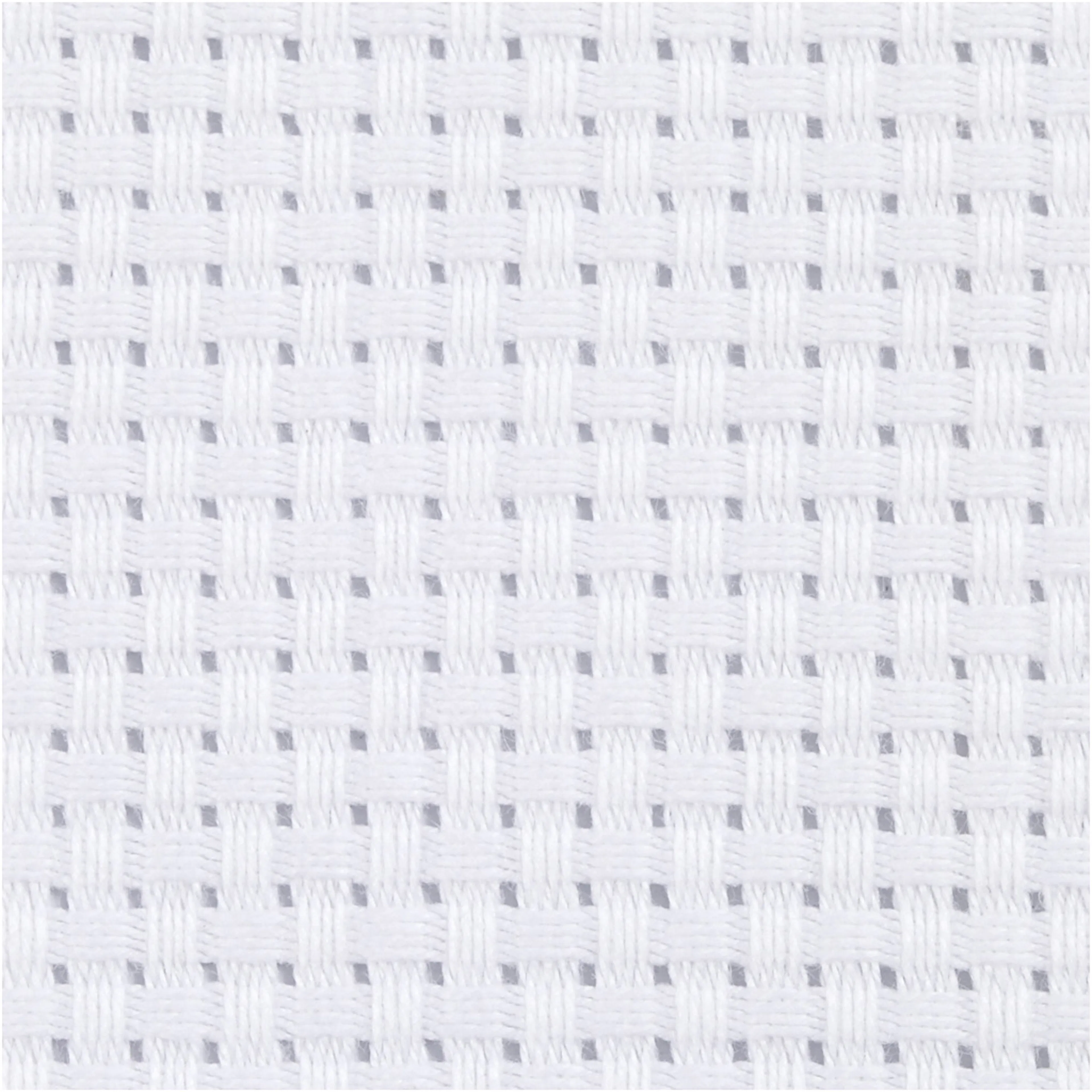 Broderistoff Creativ Company Aida Str 50x50 cm 35 Ruter pr 10 cm 1 stk Hvit