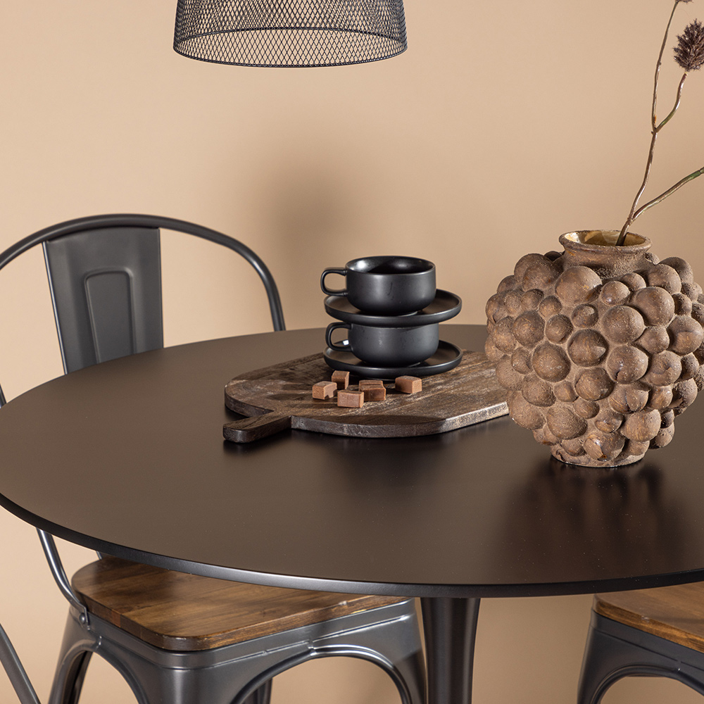 Spisegruppe Venture Home Glade Ø 100 cm med 4 Tempe Stoler