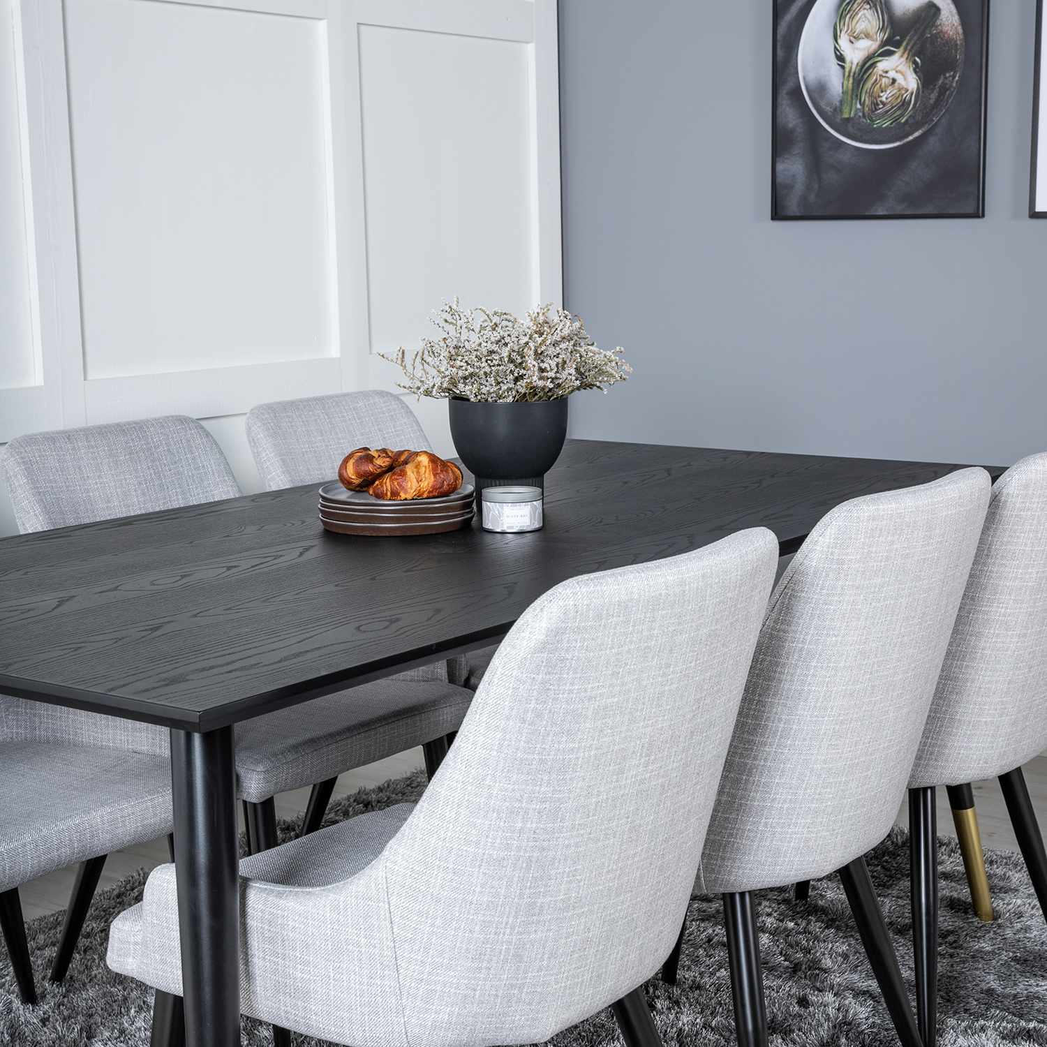 Spisegruppe Venture Home Dipp med 6 Plaza Stoler