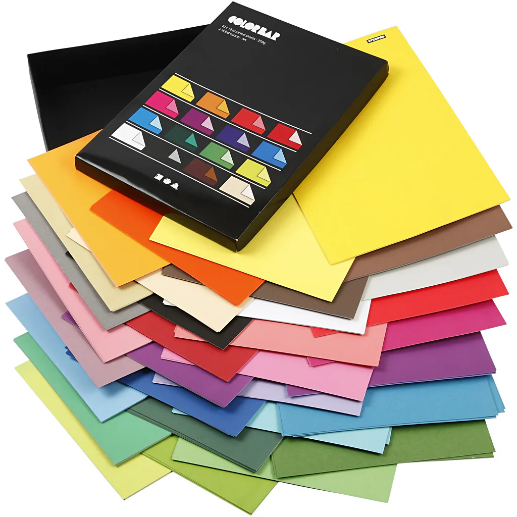 Farget kartong Creativ Company Ass farger A4 210x297 mm 1 Pk