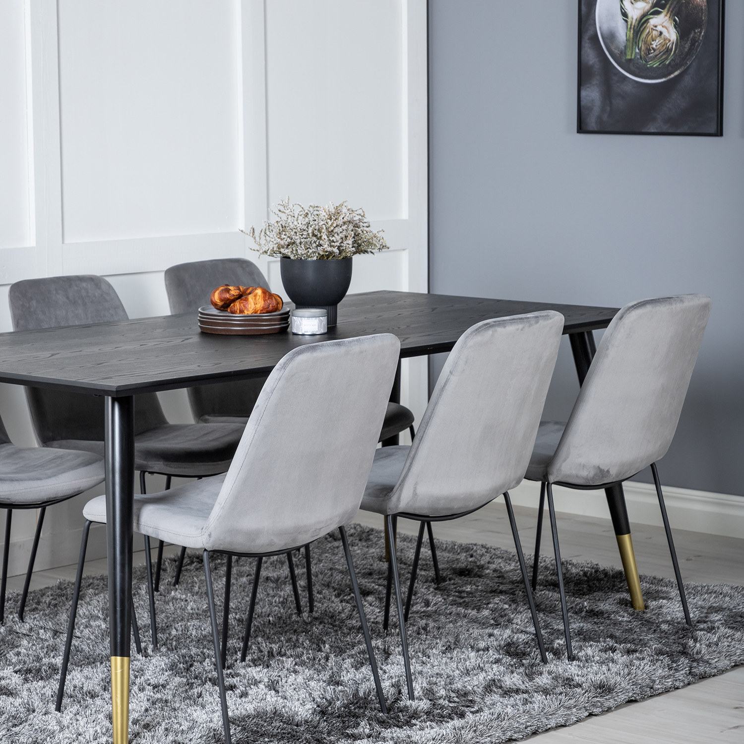 Spisegruppe Venture Home Dipp med 6 Muce Stoler