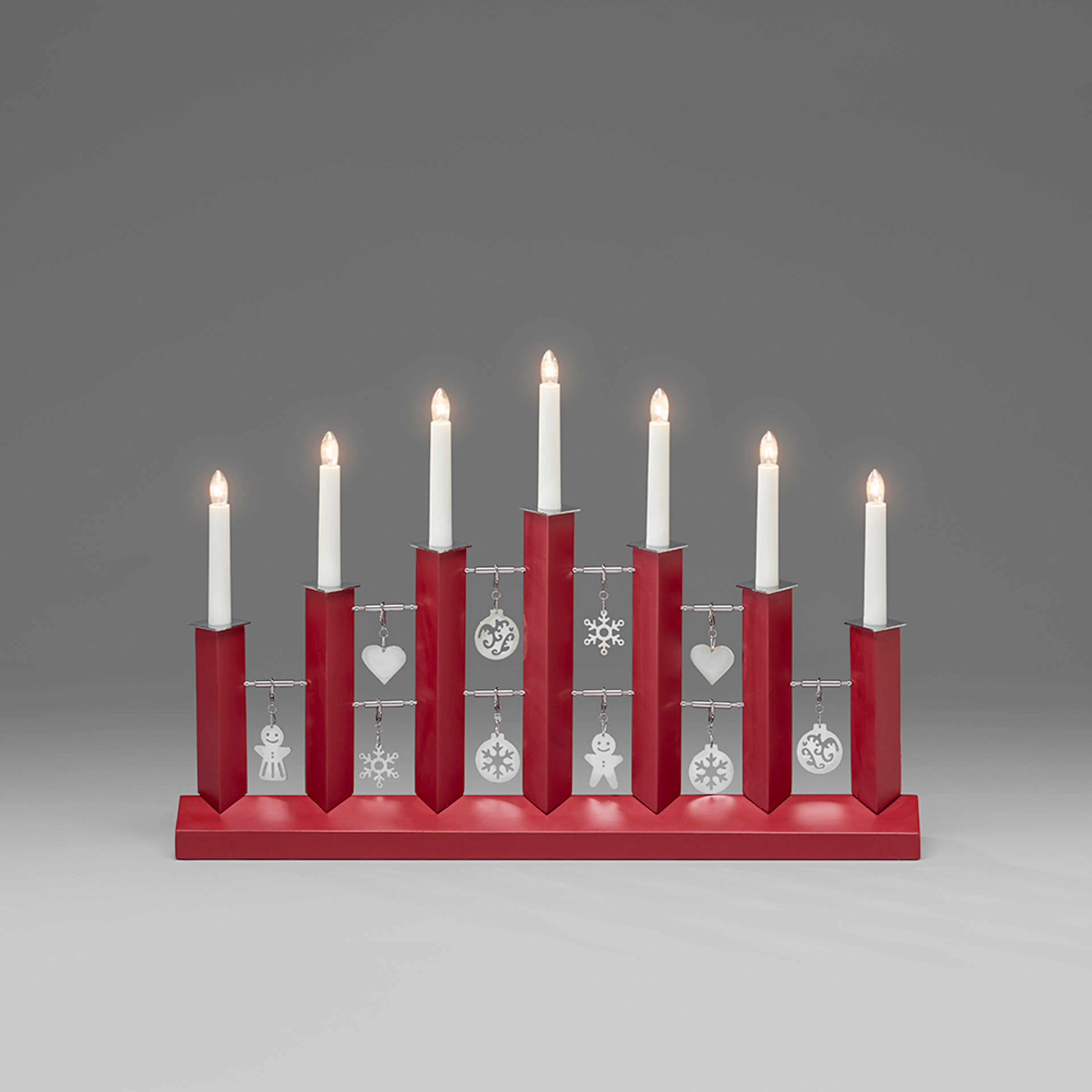 Adventstake Gnosjö Konstsmide 7L med Dekor