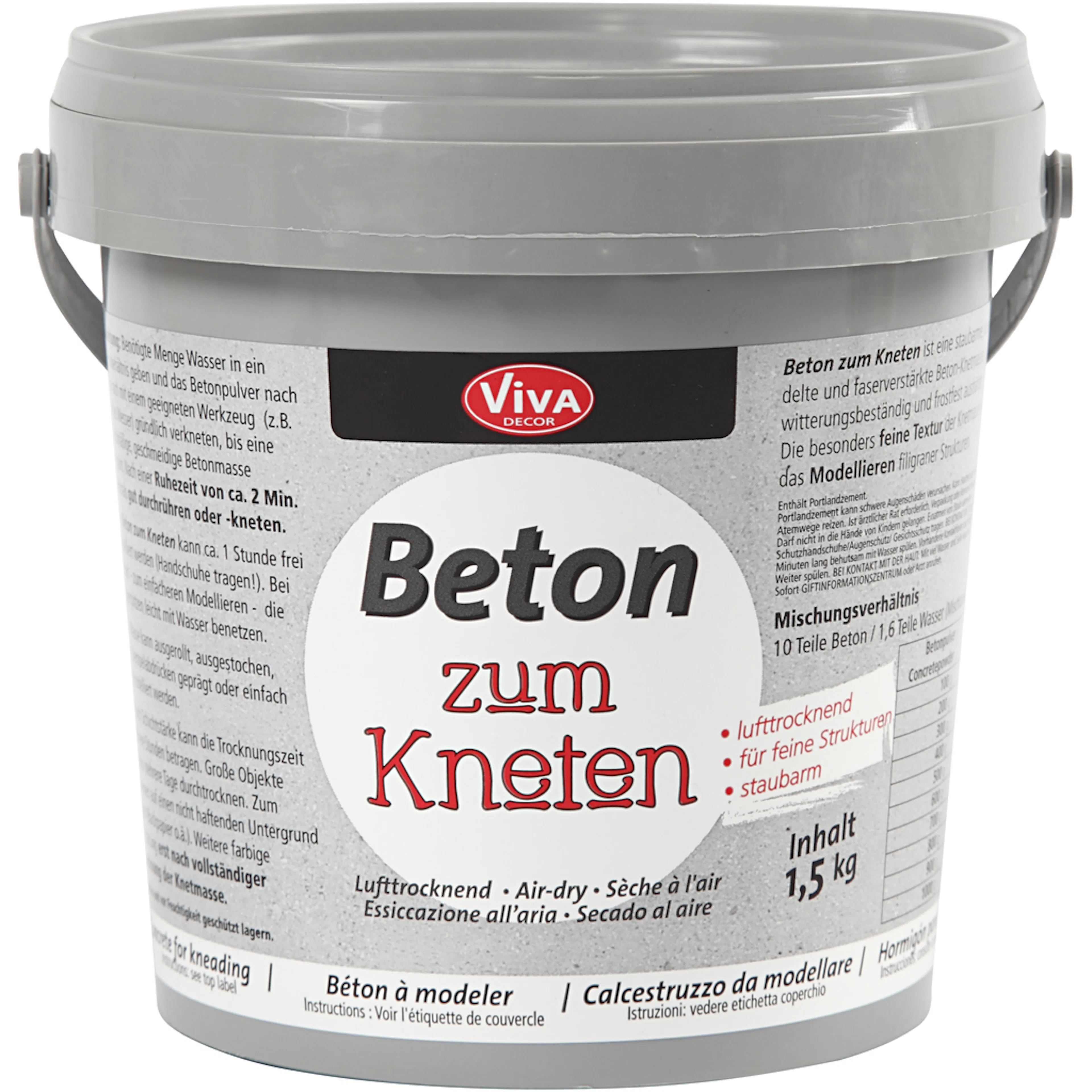 Betong till modellering/Knådbetong, grå, 1500 g/ 1 förp. 1.5 kg