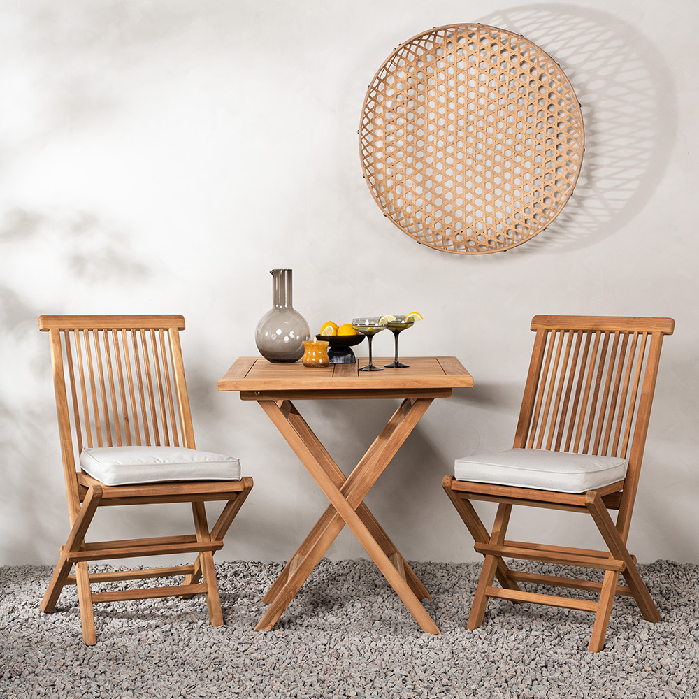 Spisegruppe Venture Home Kenya Klaffebord med 2 Kenya FällStoler med Pute